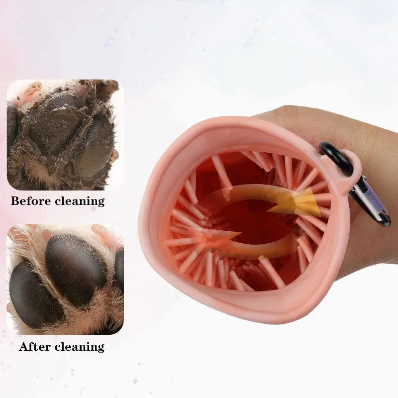 2 In 1 Dog Foot Washer Dog Paw Brush Cleaning Brush Feet Cleaner For Puppy Grooming Pet Cleaning Brush Dog Paw Cleaner Cup,Pet Foot Washer,Portable Dog Cleaning Brush - VINE GLOBAL