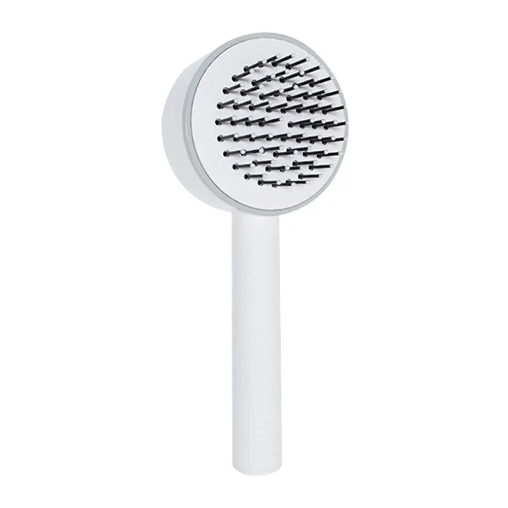 3D Air Cushion Massager Brush With Retractable Bristles Self Cleaning Hair Brush Massage One-key Self-cleaning Hair Brush Anti-Static Airbag Massage Comb For Women Curly Hair Brush - VINE GLOBAL