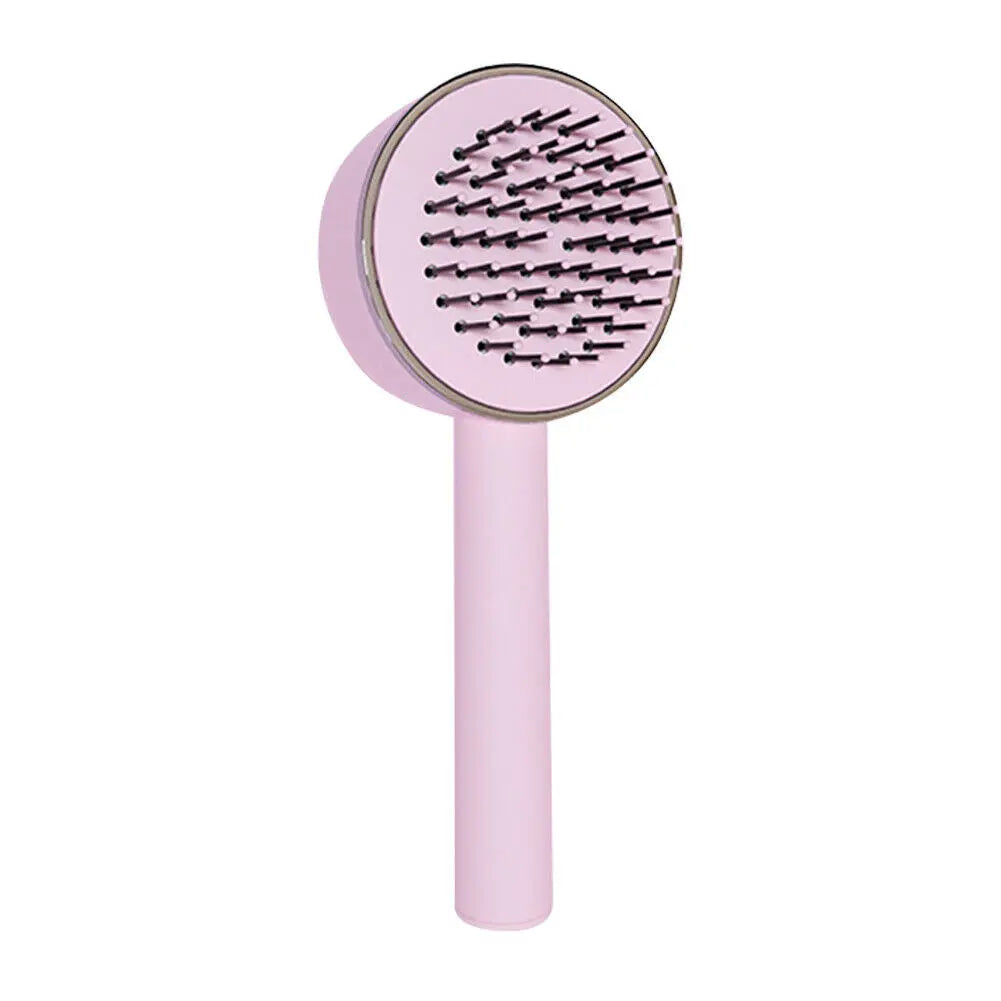 3D Air Cushion Massager Brush With Retractable Bristles Self Cleaning Hair Brush Massage One-key Self-cleaning Hair Brush Anti-Static Airbag Massage Comb For Women Curly Hair Brush - VINE GLOBAL