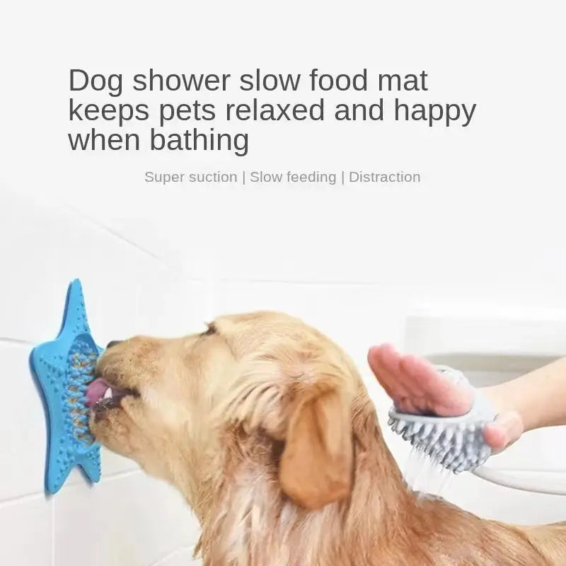 Pet Dog Licking Plate Food Silicone Dog Licking Bowl Distracted Bathing Lick Pad for Dogs Pet Slow Food Pad with Suction Cup - VINE GLOBAL