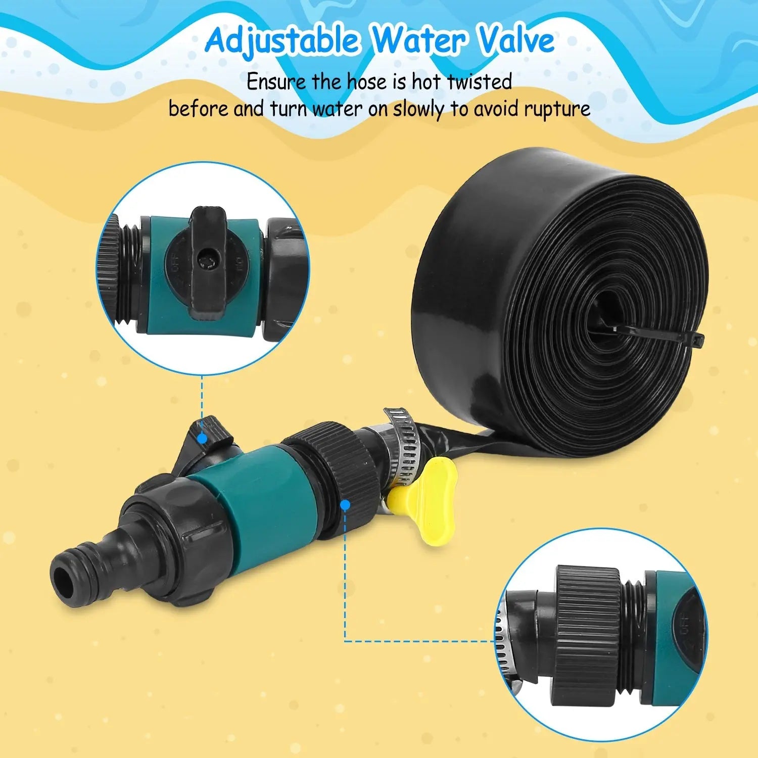 Kids Trampoline Sprinkler Outdoor Water Park Sprinkler for Kids Outdoor Water Game Toys - VINE GLOBAL