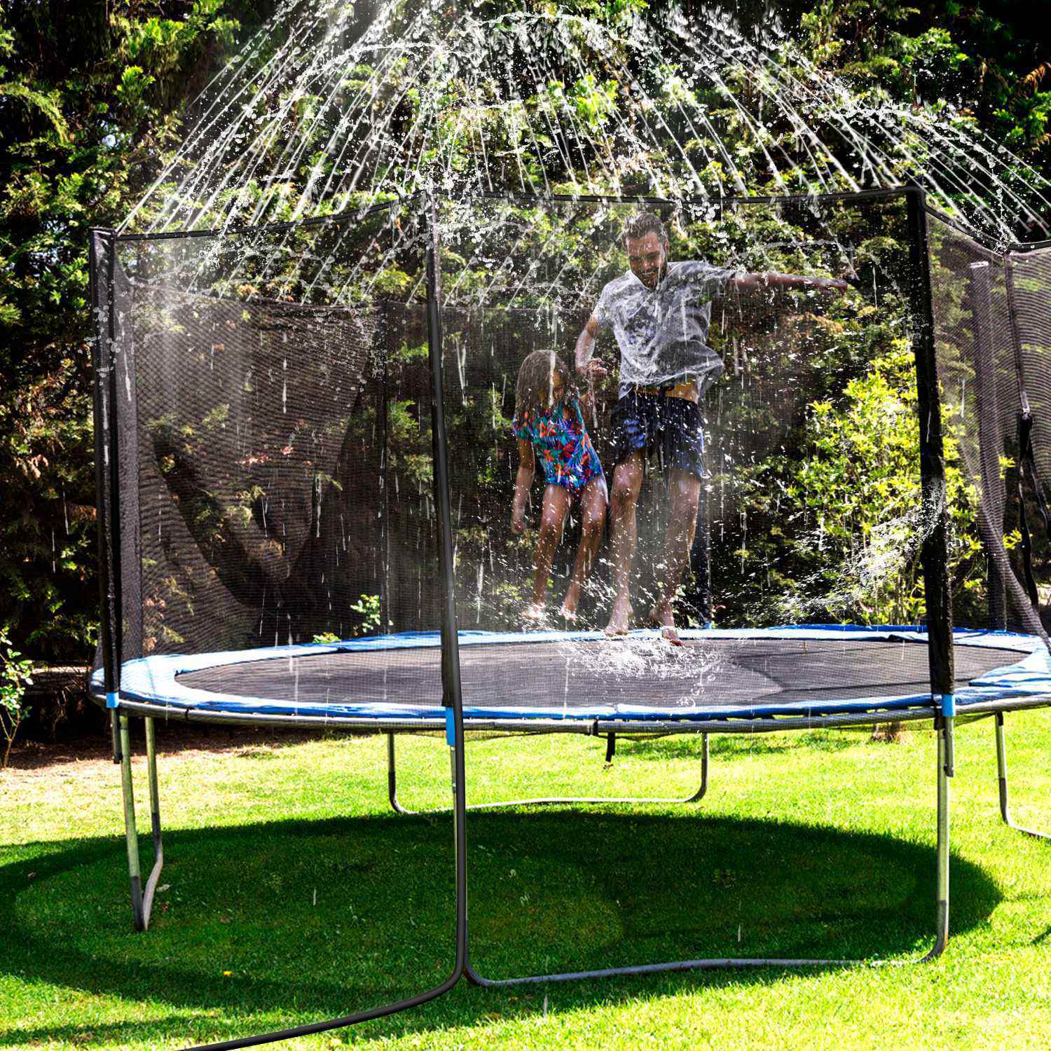 Kids Trampoline Sprinkler Outdoor Water Park Sprinkler for Kids Outdoor Water Game Toys - VINE GLOBAL