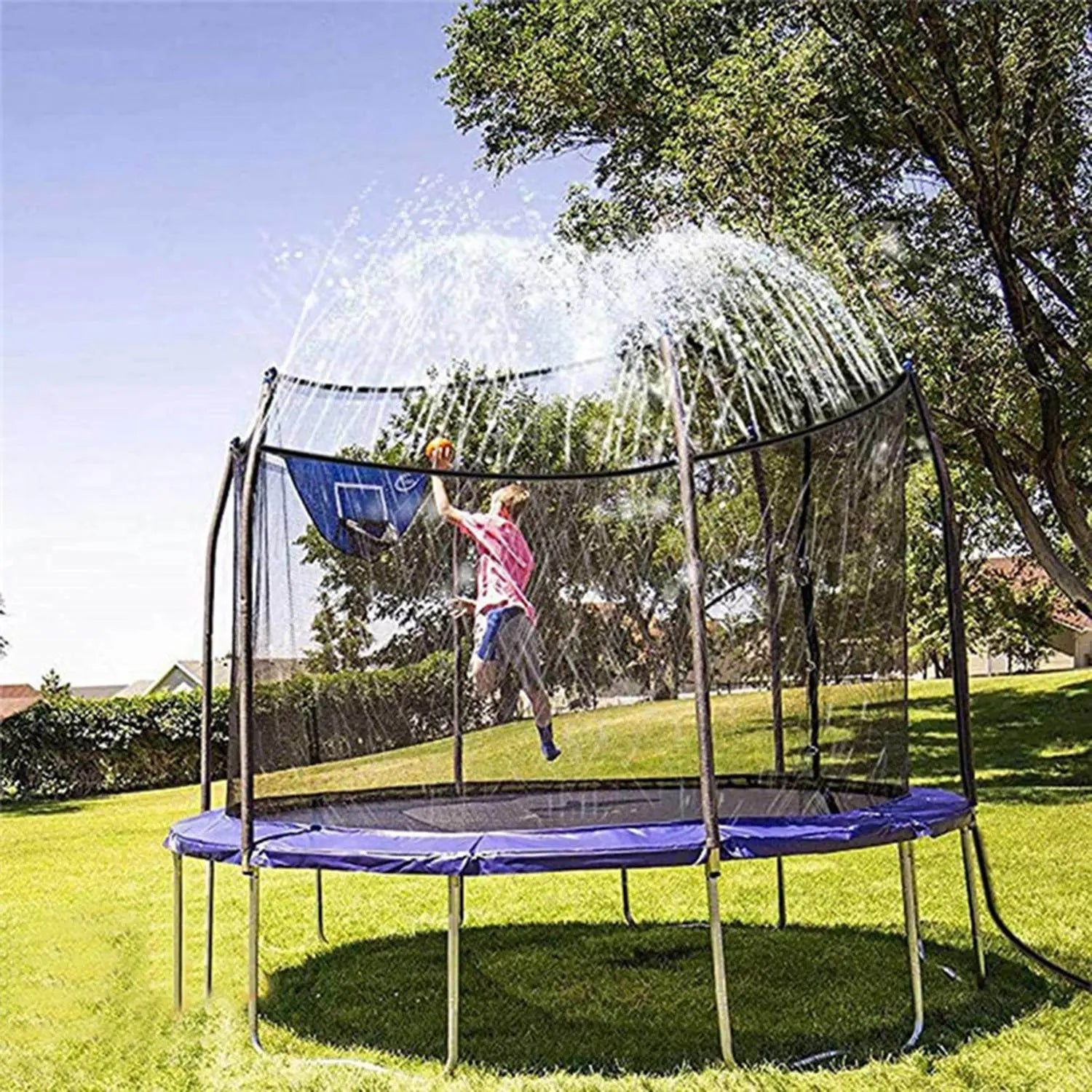 Kids Trampoline Sprinkler Outdoor Water Park Sprinkler for Kids Outdoor Water Game Toys - VINE GLOBAL