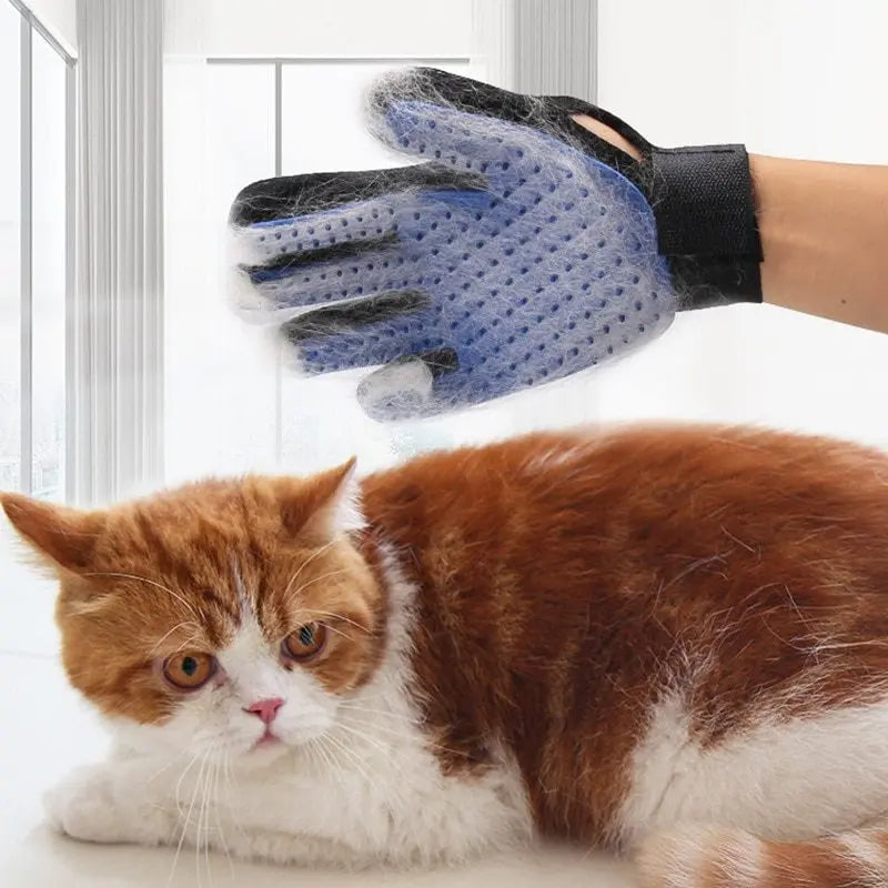 Cat Grooming Glove For Cats Wool Glove Pet Hair Deshedding Brush Comb Glove For Pet Dog Cleaning Massage Glove For Animal Sale - VINE GLOBAL