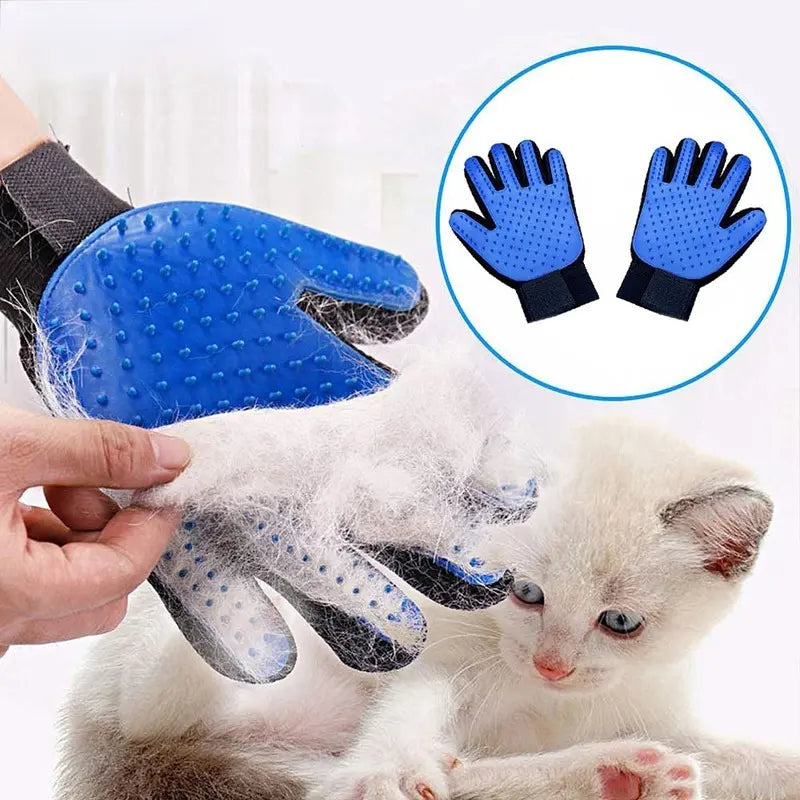 Cat Grooming Glove For Cats Wool Glove Pet Hair Deshedding Brush Comb Glove For Pet Dog Cleaning Massage Glove For Animal Sale - VINE GLOBAL