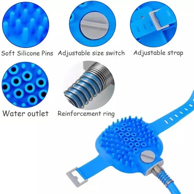 Portable Dog Shower Easy Install Pet Supplies Water Spray Cat Dog Bath Brus Use Plastic Family Pet Cleaning Grooming Accessories - VINE GLOBAL