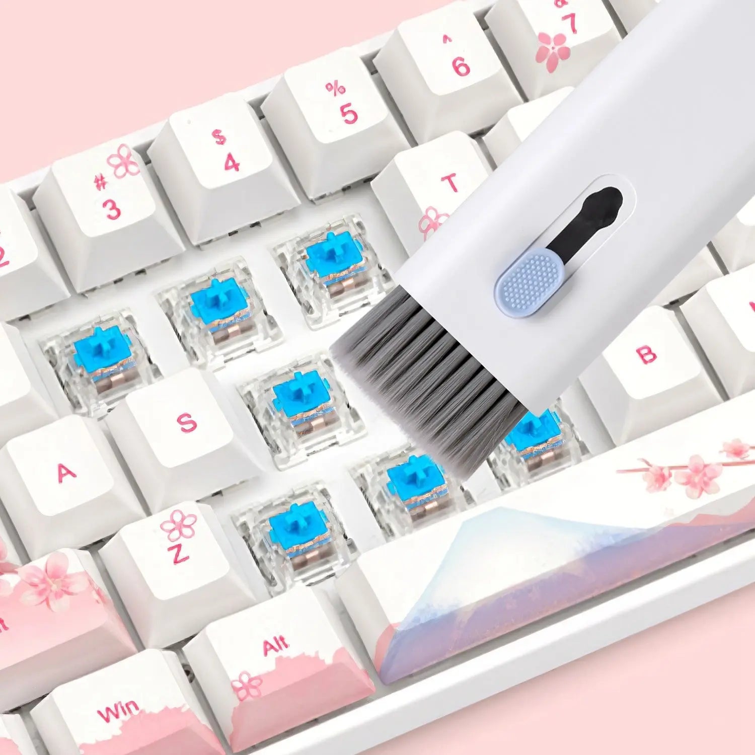 7 in 1 Laptop Keyboard Dust Cleaner Brush Set Earbud Cleaning Pen Electronics Dust Remover with Key Puller Multifunctional Cleaning Tool for PC Tablet - VINE GLOBAL