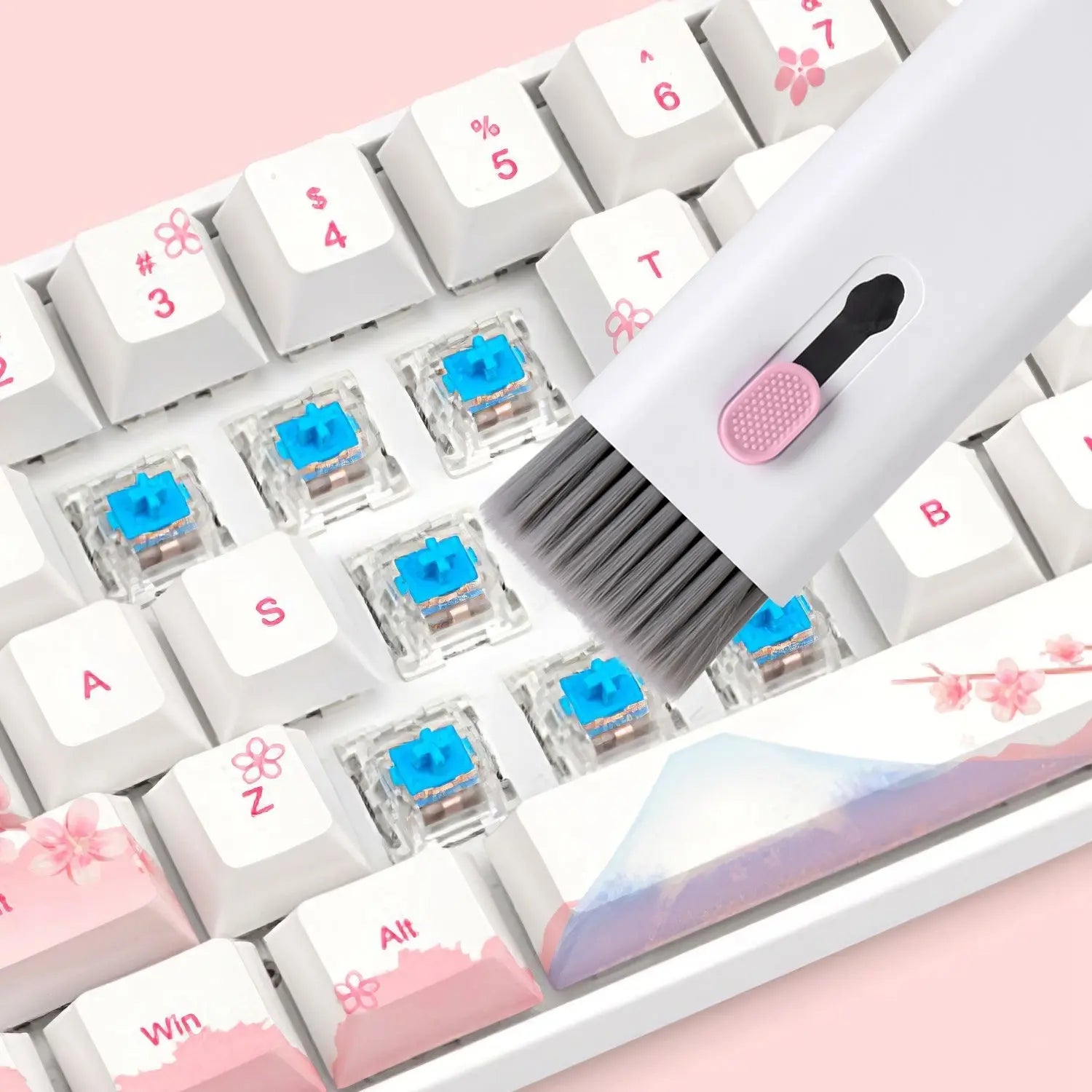 7 in 1 Laptop Keyboard Dust Cleaner Brush Set Earbud Cleaning Pen Electronics Dust Remover with Key Puller Multifunctional Cleaning Tool for PC Tablet - VINE GLOBAL