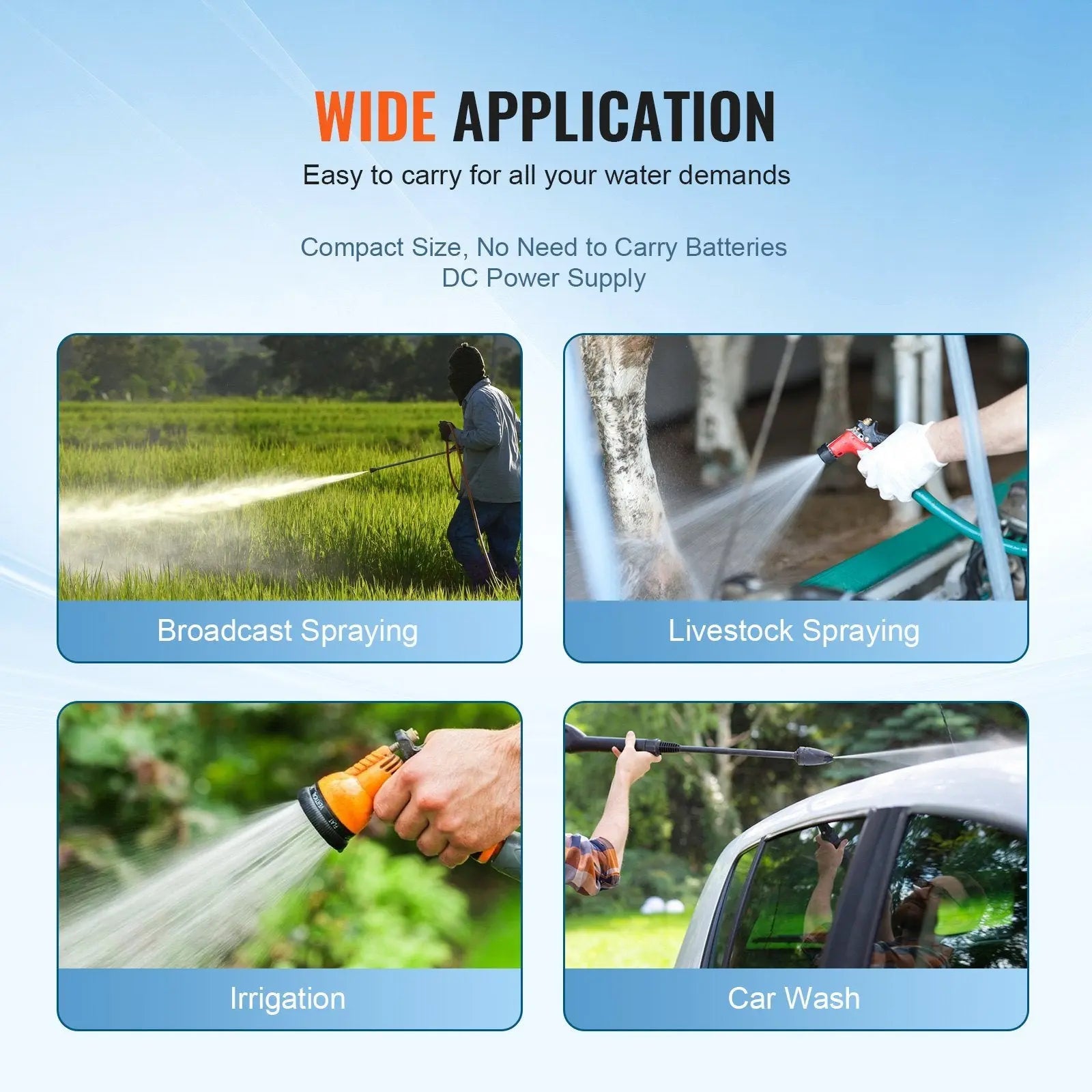 VEVOR 12V Water Pressure Diaphragm Pump Self-Priming Pump 70 PSI 5.5 GPM Boat RV - VINE GLOBAL