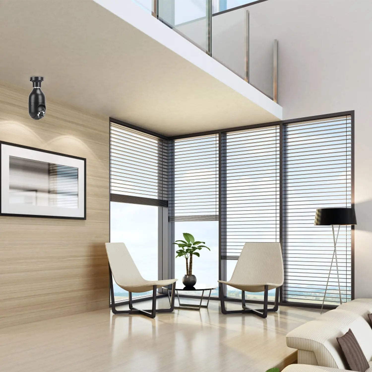 E27 WiFi Bulb Camera 1080P FHD WiFi IP Pan Tilt Security Surveillance Camera - VINE GLOBAL