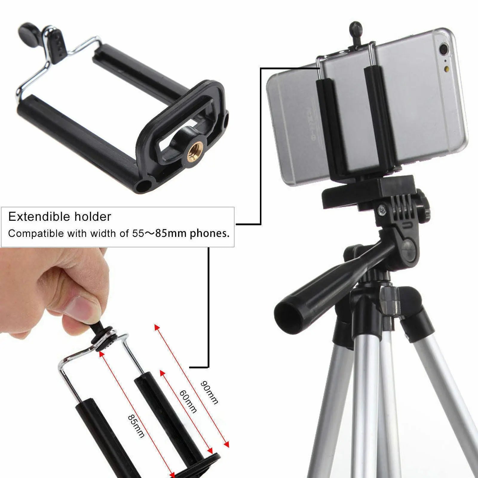 Professional Camera Tripod Stand Holder Mount For Cell Phone, Portable Tripod, Mobile Phone Live Stream Holder, Camera Tripod - VINE GLOBAL