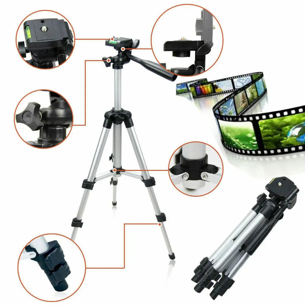 Professional Camera Tripod Stand Holder Mount For Cell Phone, Portable Tripod, Mobile Phone Live Stream Holder, Camera Tripod - VINE GLOBAL