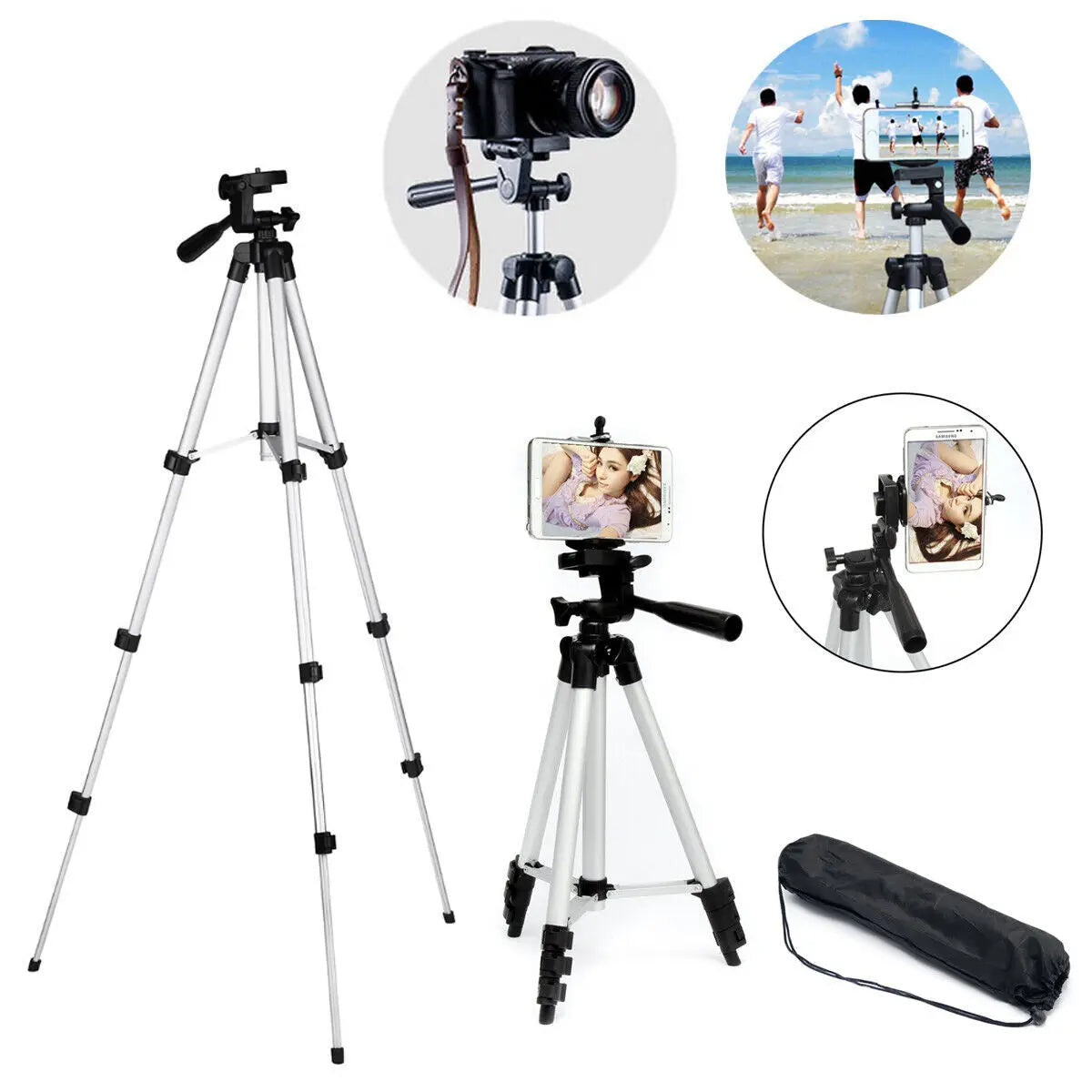 Professional Camera Tripod Stand Holder Mount For Cell Phone, Portable Tripod, Mobile Phone Live Stream Holder, Camera Tripod - VINE GLOBAL
