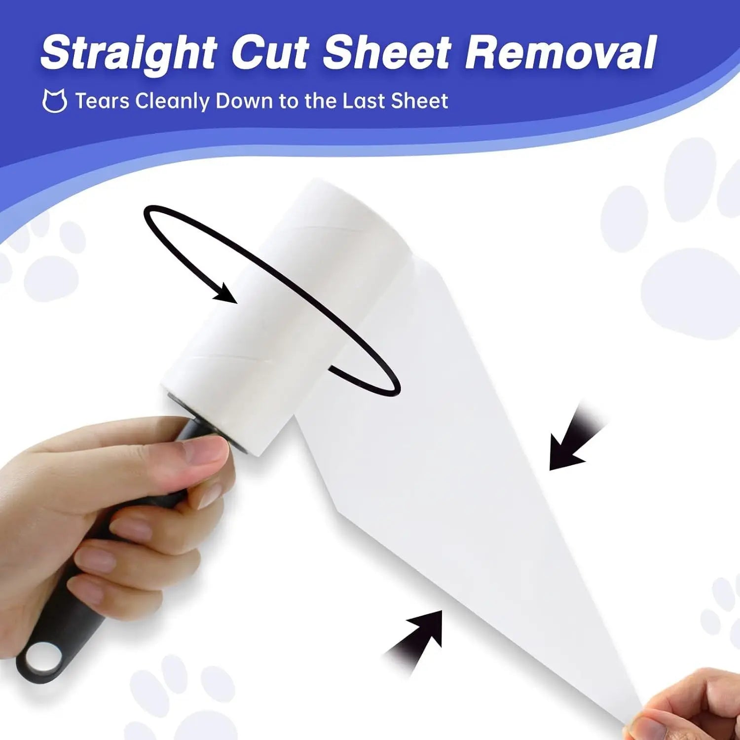 RAINBEAN Lint Rollers For Pet Hair Extra Sticky, 540 Sheets 6 Refills Lint Roller With 2 Upgrade Handles, Portable Lint Remover Brush Pet Hair Remover For Dog Cat Hair Removal, Clothes, Furniture - VINE GLOBAL