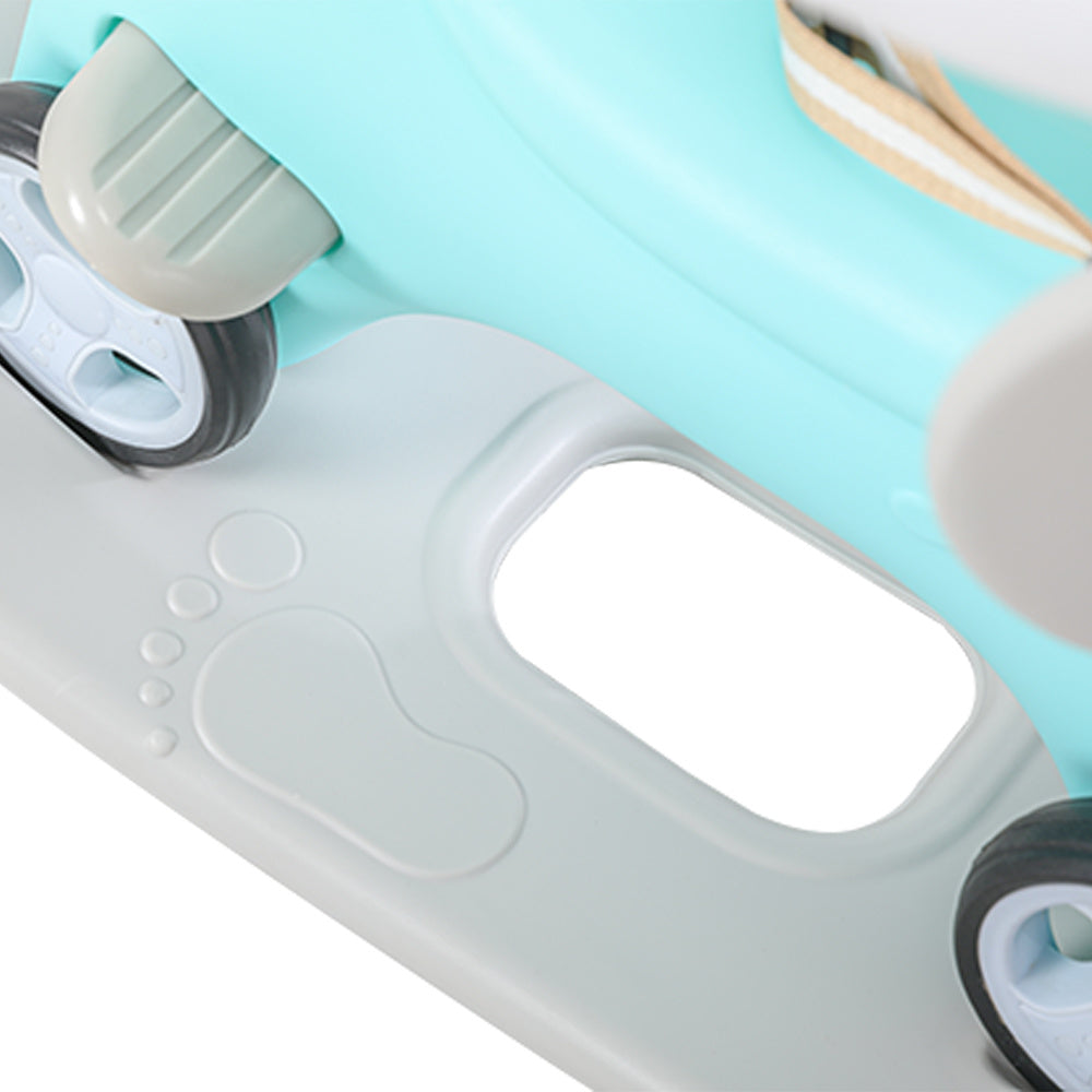 Rocking Horse for Toddlers, Balance Bike Ride On Toys with Push Handle, Backrest and Balance Board for Baby Girl and Boy, Unicorn Kids Riding Birthday (Blue) - VINE GLOBAL