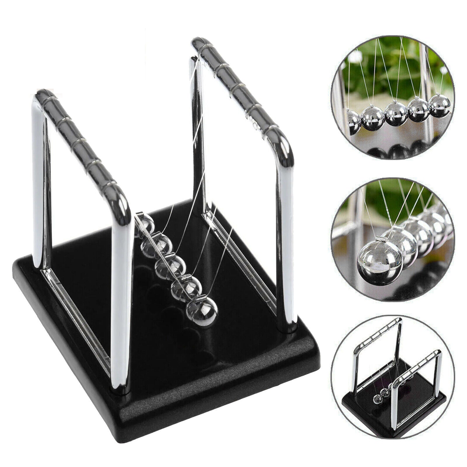 Newtons Cradle Steel Balance Ball Physics Science Pendulum Early Development Educational Desktop Toy Gift Office DecorationNewtons Cradle Pendulum Balance Ball Perpetual Motion Physics Decor Gift - VINE GLOBAL