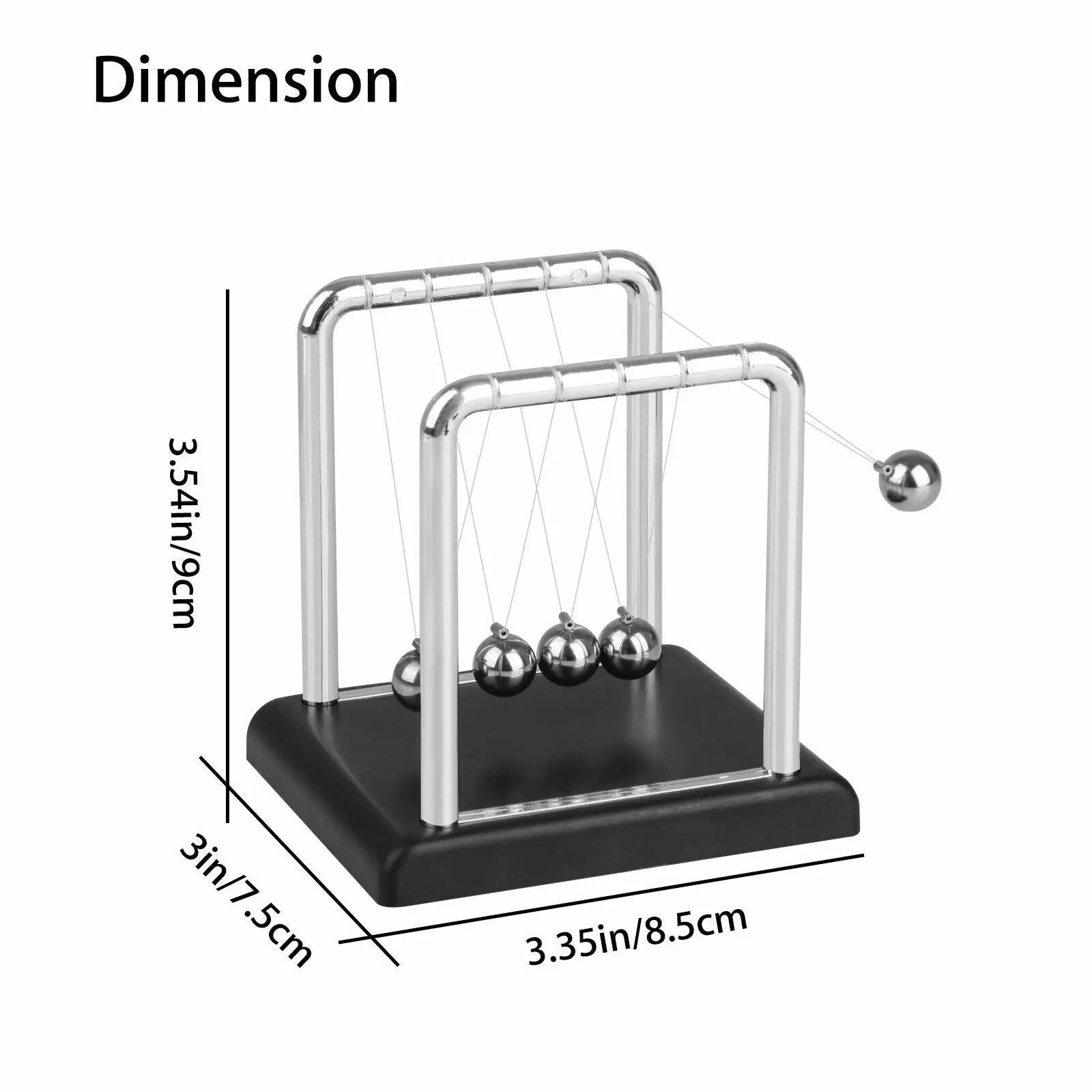 Newtons Cradle Steel Balance Ball Physics Science Pendulum Early Development Educational Desktop Toy Gift Office DecorationNewtons Cradle Pendulum Balance Ball Perpetual Motion Physics Decor Gift - VINE GLOBAL