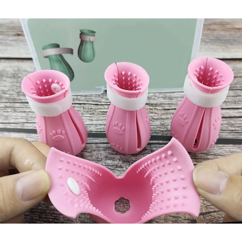Adjustable Cat Foot Claw Cover Anti-Scratch Prickly Nail Glove Cat Boots For Cats Only, Anti-Scratch Cat Feet Claw Covers Adjustable Prickly Anti-Off Shoes Nail Glove - VINE GLOBAL