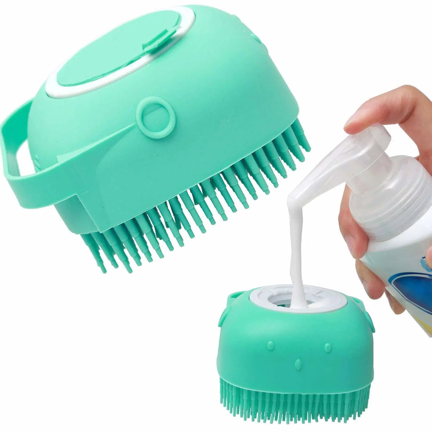 Pet Dog Shampoo Massager Brush Cat Massage Comb Grooming Scrubber Shower Brush For Bathing Short Hair Soft Silicone Brushes - VINE GLOBAL