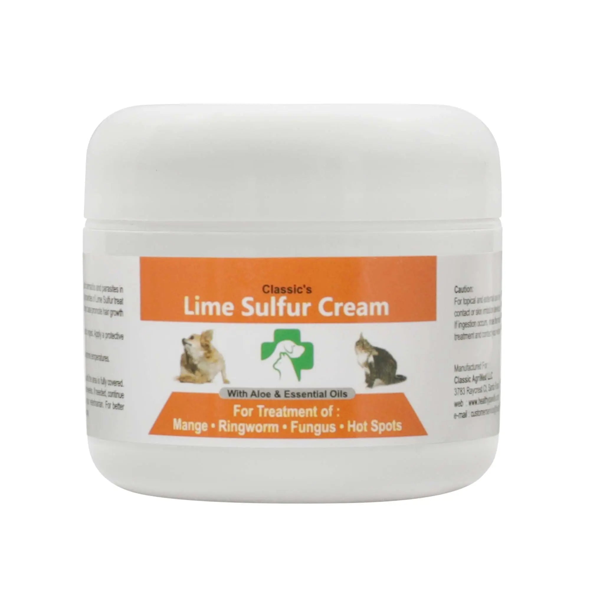 Lime Sulfur Pet Skin Cream - Pet Care and Veterinary Treatment for Itchy and Dry Skin - Safe Solution for Dog;  Cat;  Puppy;  Kitten;  Horse… - VINE GLOBAL