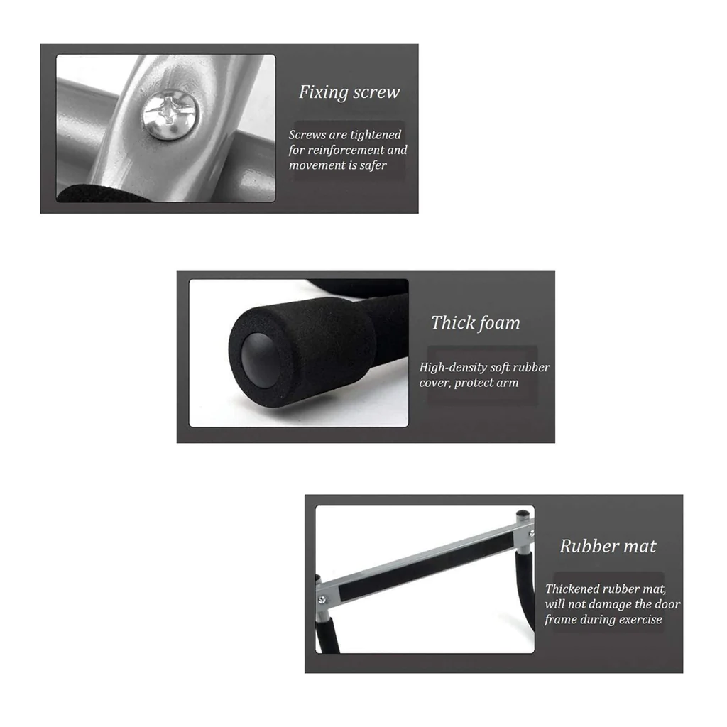 Door Pull Up Bar Doorway Upper Body Workout Exercise Strength Fitness Equipment for Home Gym - VINE GLOBAL