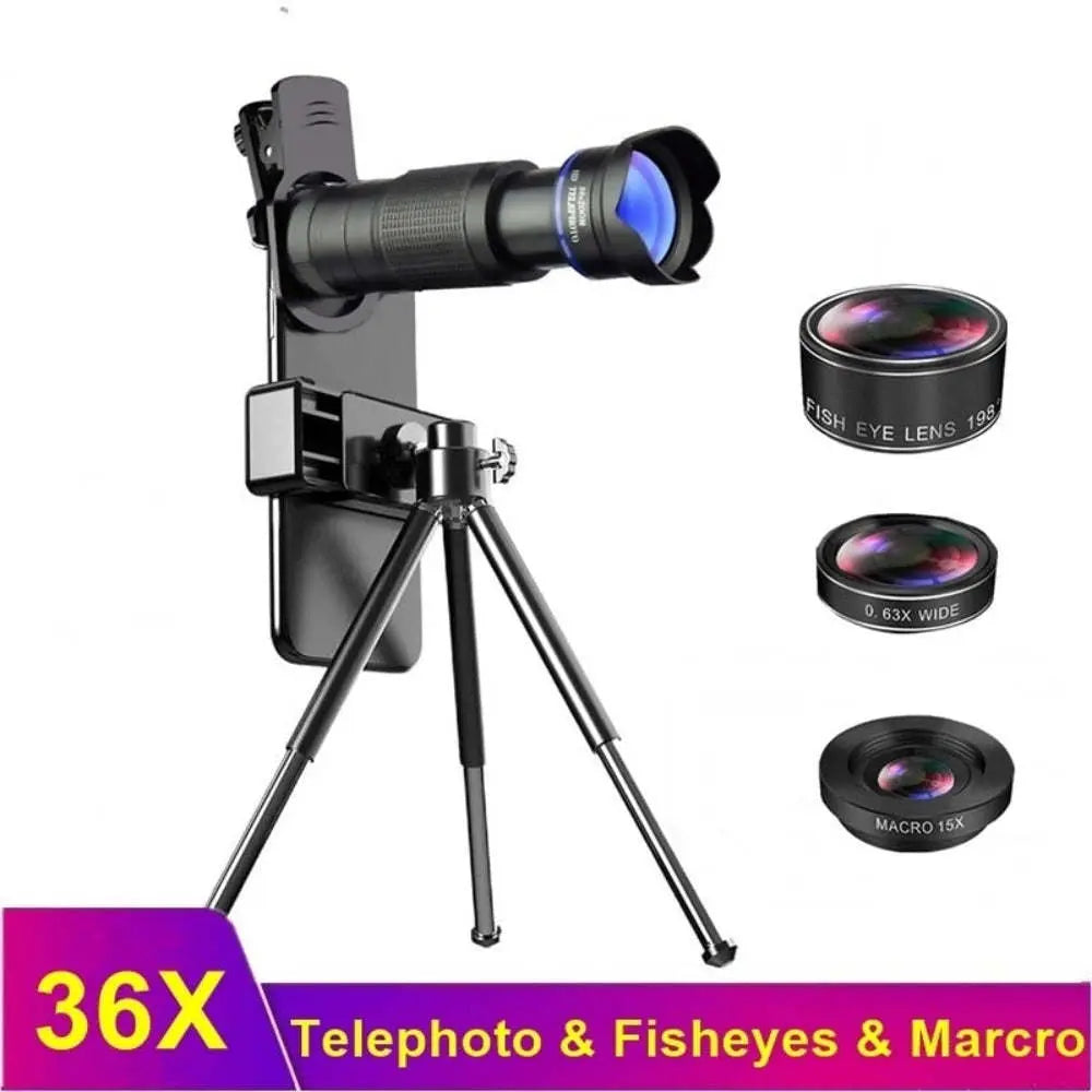 Dragon 36X Mobile Phone Lens Kit With Tripod - VINE GLOBAL