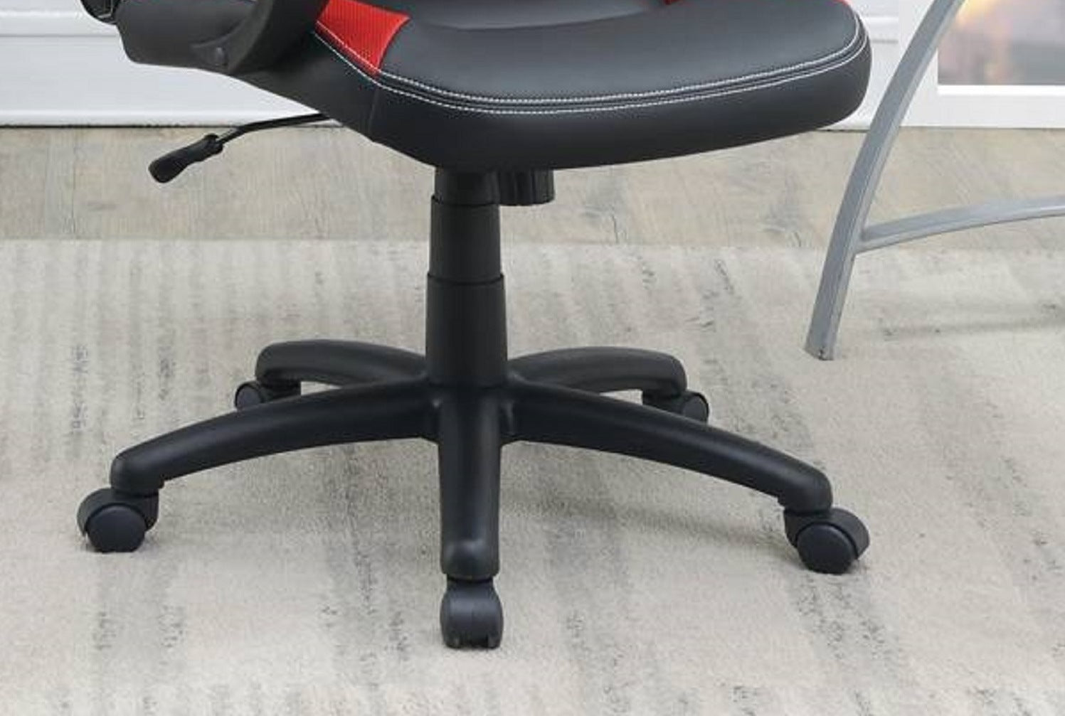 Office Chair Upholstered 1pc Cushioned Comfort Chair Relax Gaming Office Work Black And Red Color - VINE GLOBAL