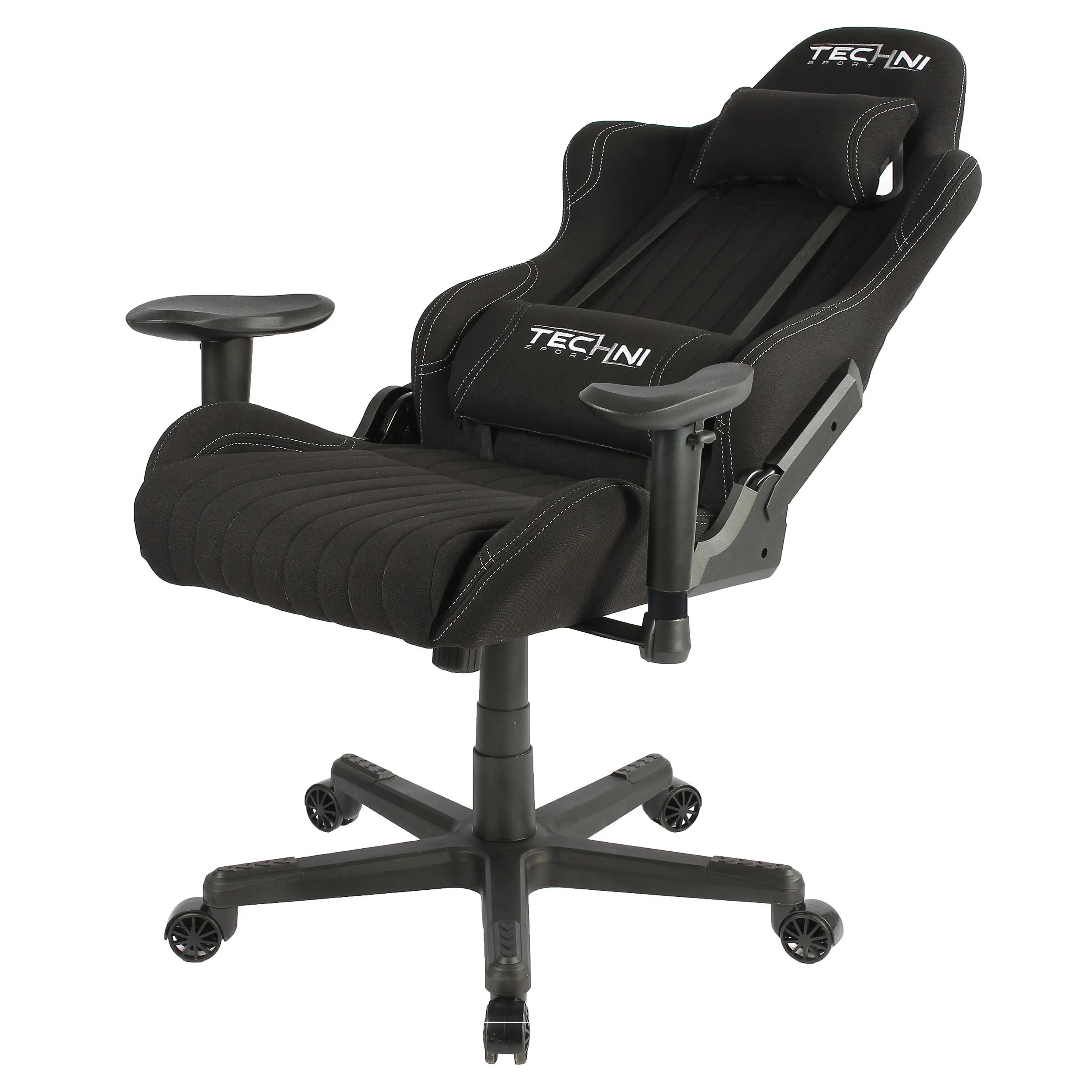 Techni Sport TS-F44 Fabric Ergonomic High Back Racer Style PC Gaming Chair, Black - VINE GLOBAL