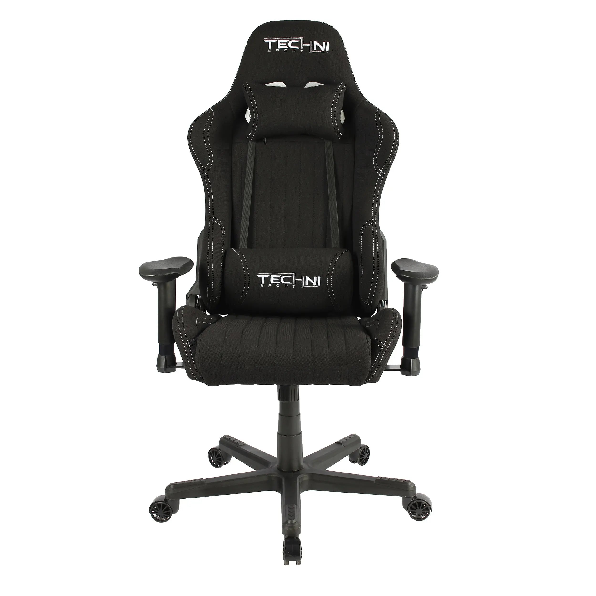 Techni Sport TS-F44 Fabric Ergonomic High Back Racer Style PC Gaming Chair, Black - VINE GLOBAL