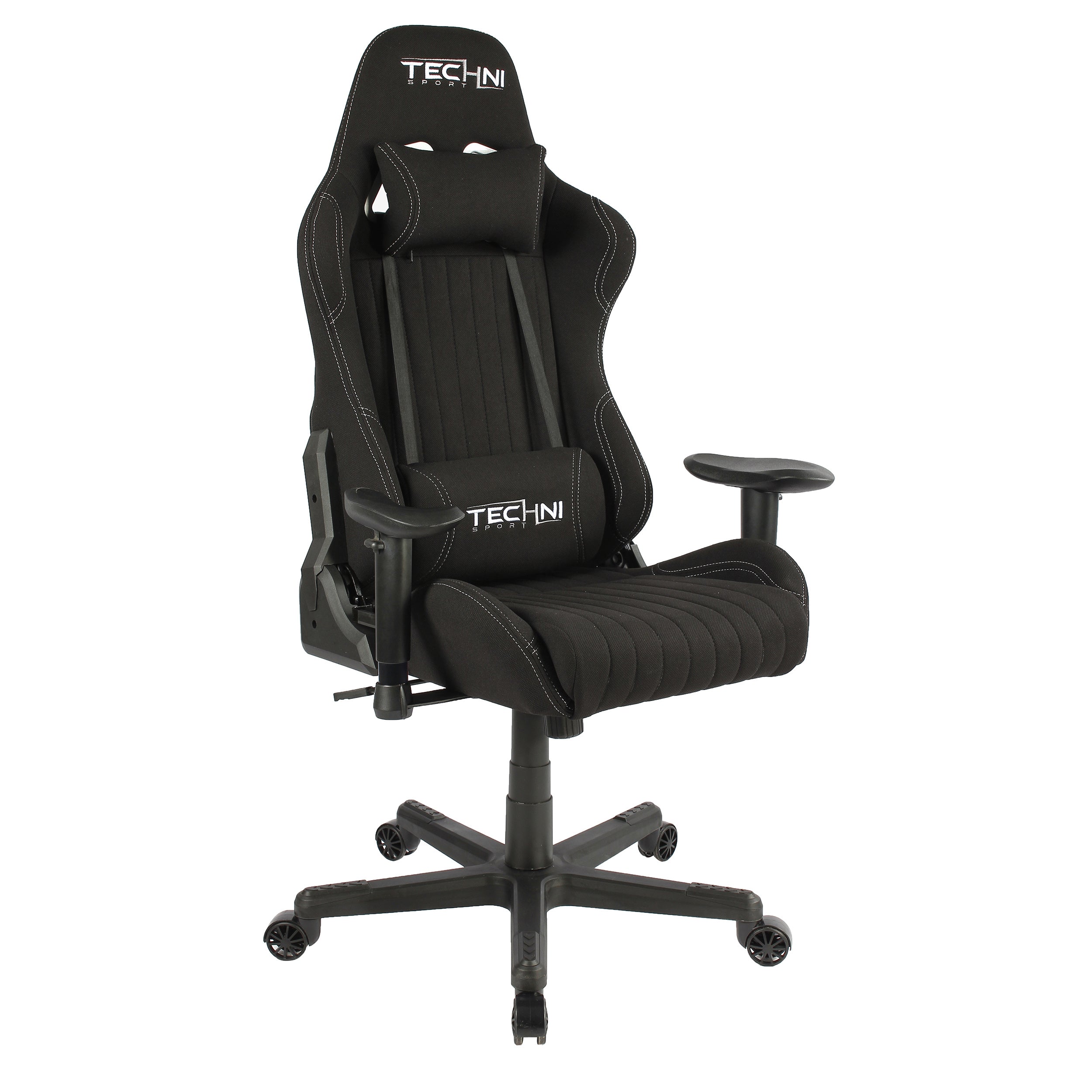 Techni Sport TS-F44 Fabric Ergonomic High Back Racer Style PC Gaming Chair, Black - VINE GLOBAL