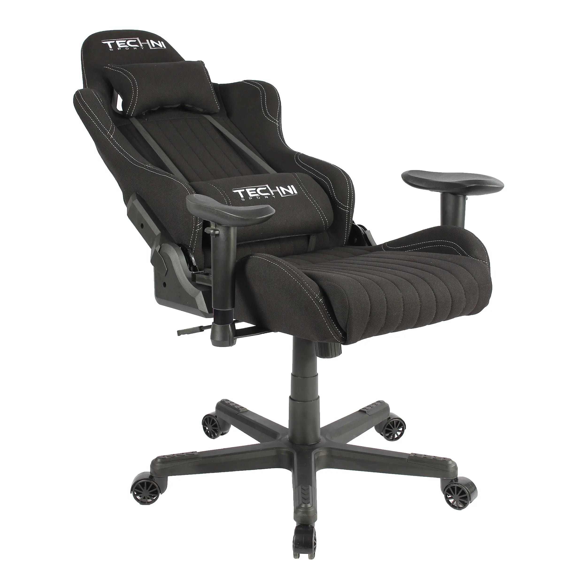 Techni Sport TS-F44 Fabric Ergonomic High Back Racer Style PC Gaming Chair, Black - VINE GLOBAL