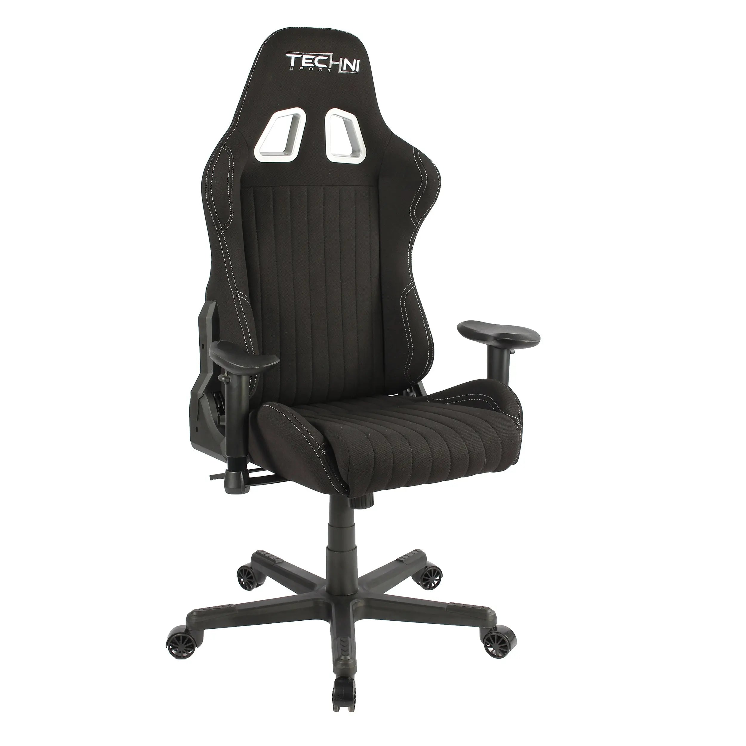 Techni Sport TS-F44 Fabric Ergonomic High Back Racer Style PC Gaming Chair, Black - VINE GLOBAL