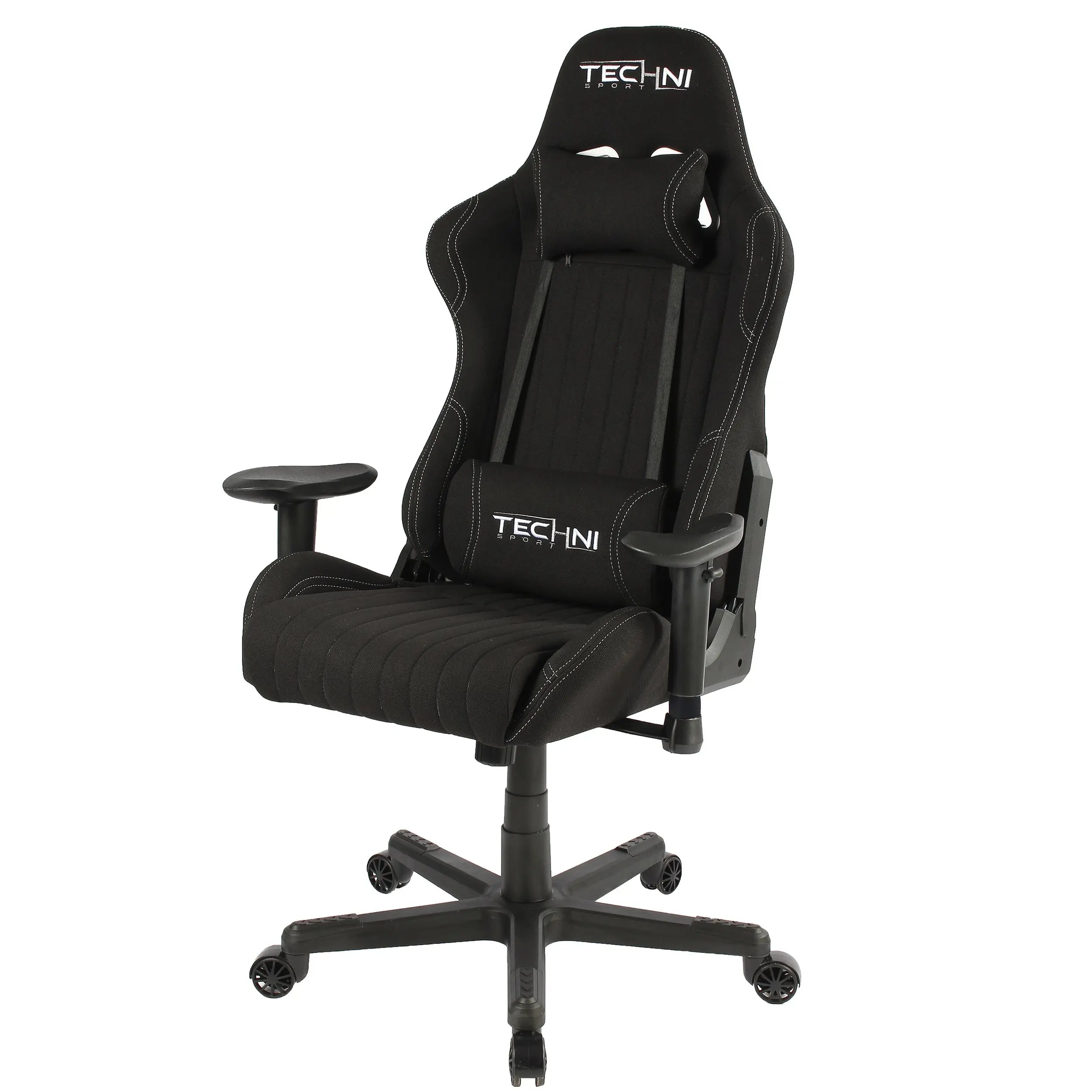 Techni Sport TS-F44 Fabric Ergonomic High Back Racer Style PC Gaming Chair, Black - VINE GLOBAL