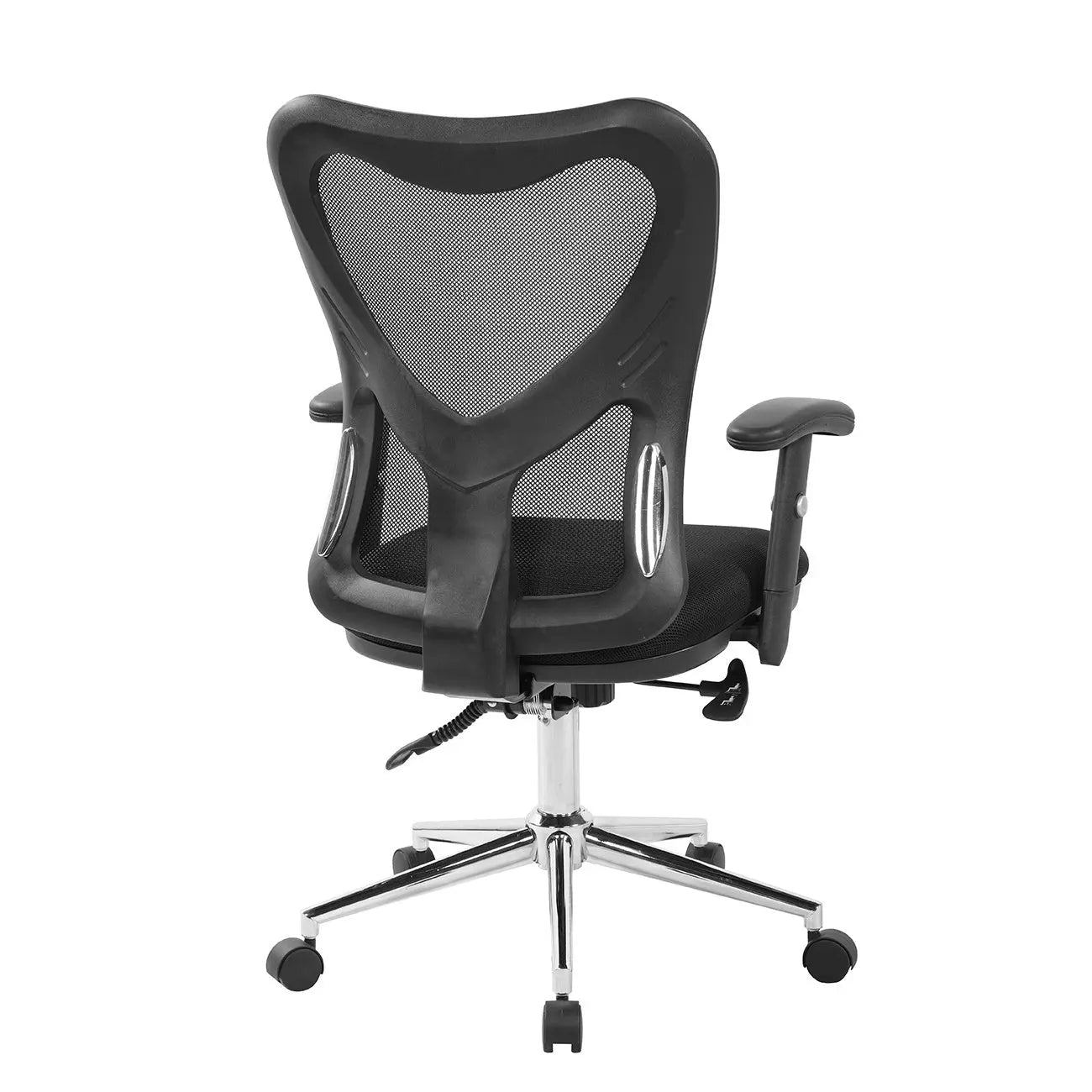 Techni Mobili High Back Mesh Office Chair With Chrome Base, Black - VINE GLOBAL
