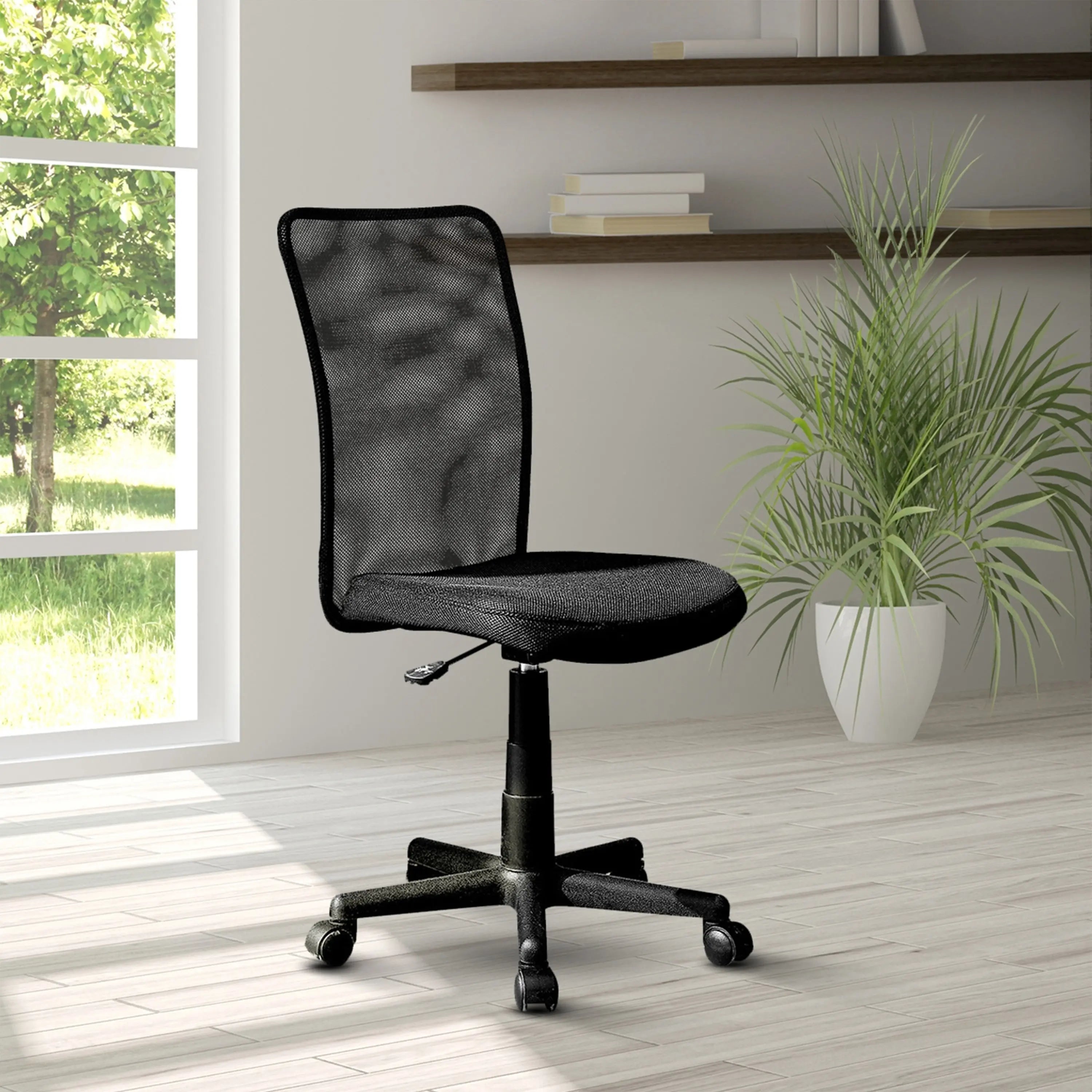 Techni Mobili Mesh Task Office Chair, Black - VINE GLOBAL