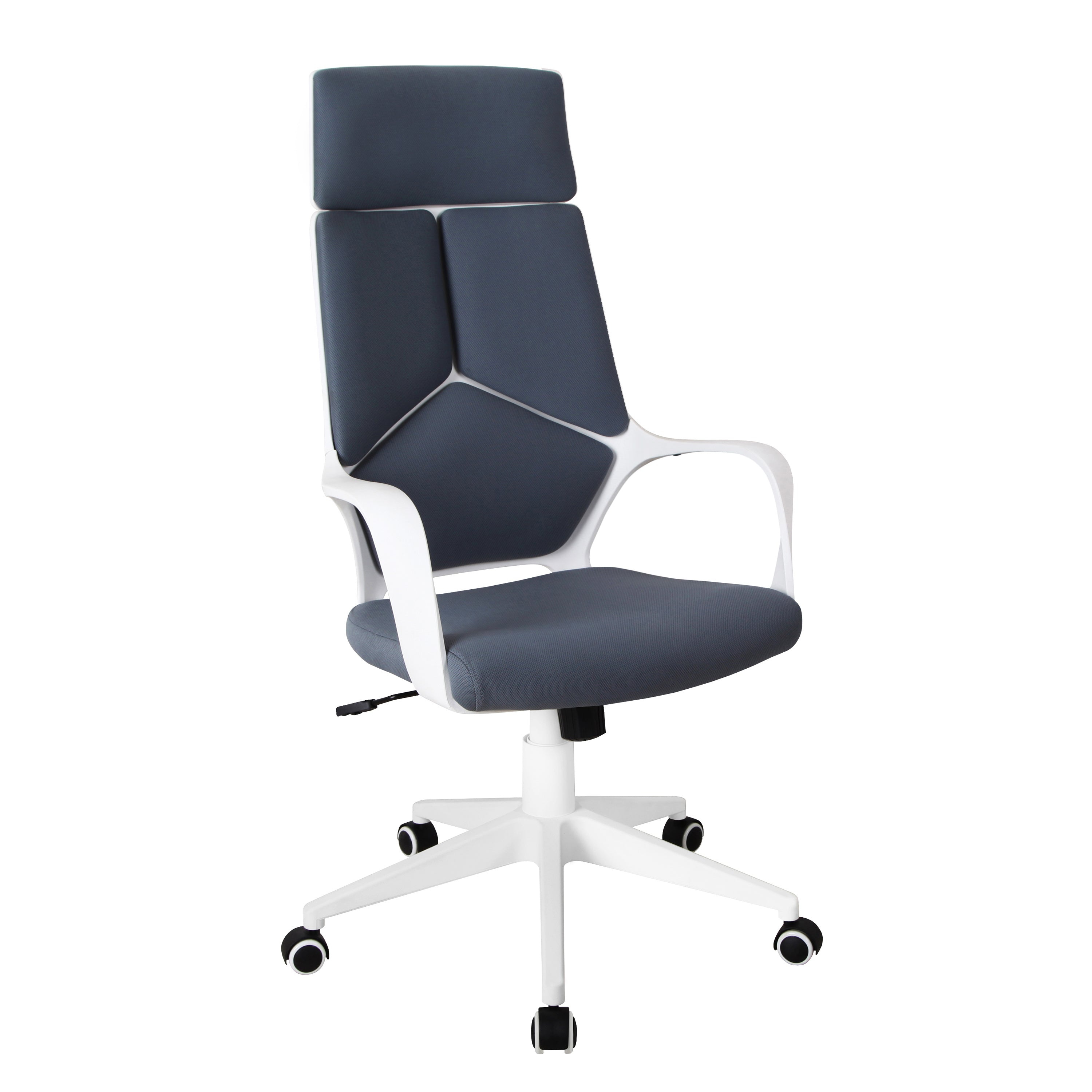 Techni Mobili Modern Studio Office Chair, Grey/White - VINE GLOBAL