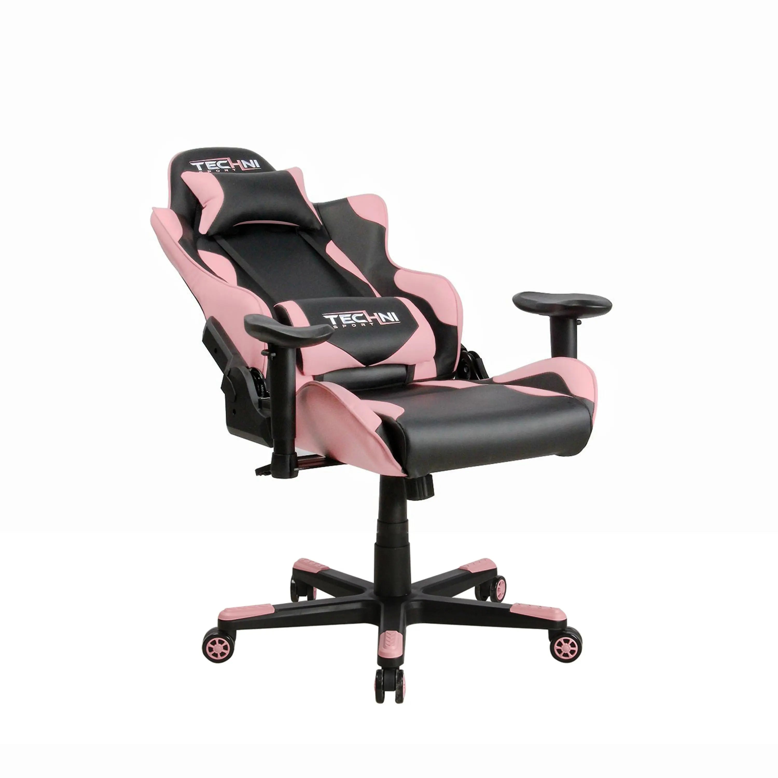 Techni Sport TS-4300 Ergonomic High Back Racer Style PC Gaming Chair, Pink - VINE GLOBAL