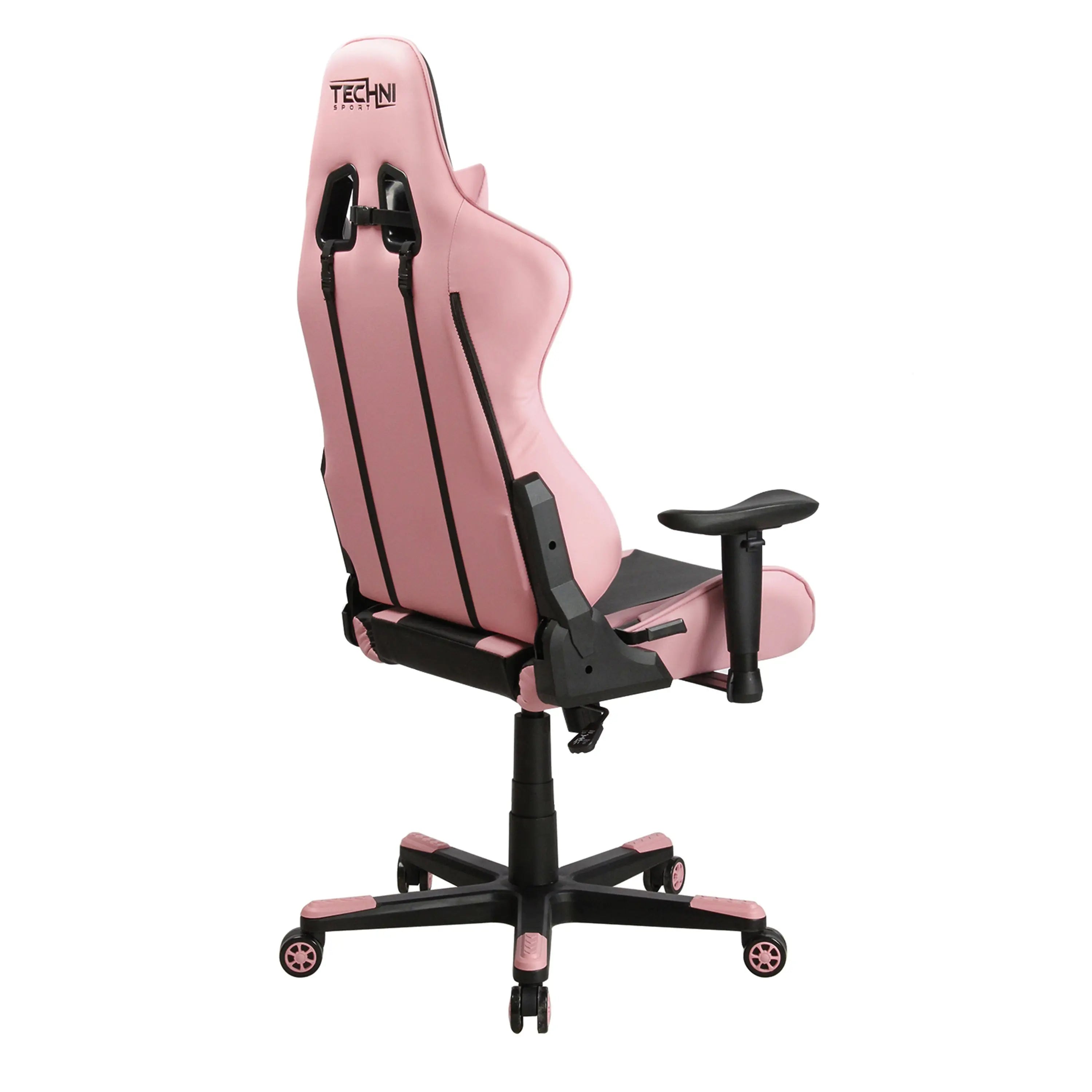 Techni Sport TS-4300 Ergonomic High Back Racer Style PC Gaming Chair, Pink - VINE GLOBAL
