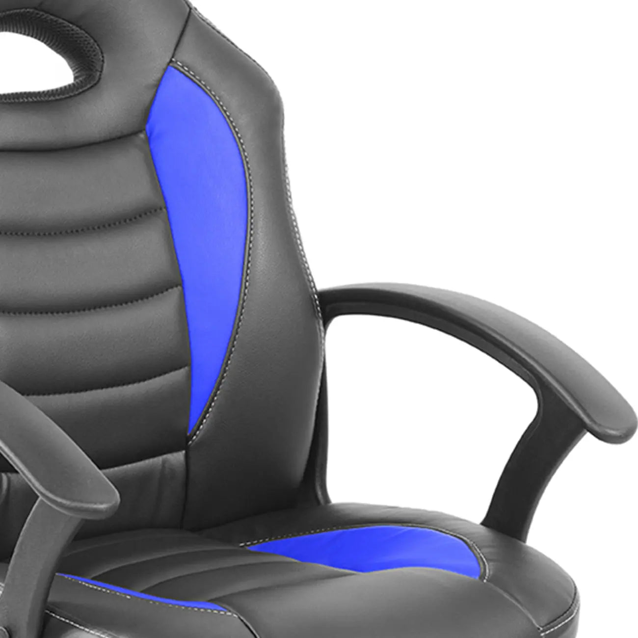 Techni Mobili Kid's Gaming and Student Racer Chair with Wheels, Blue - VINE GLOBAL