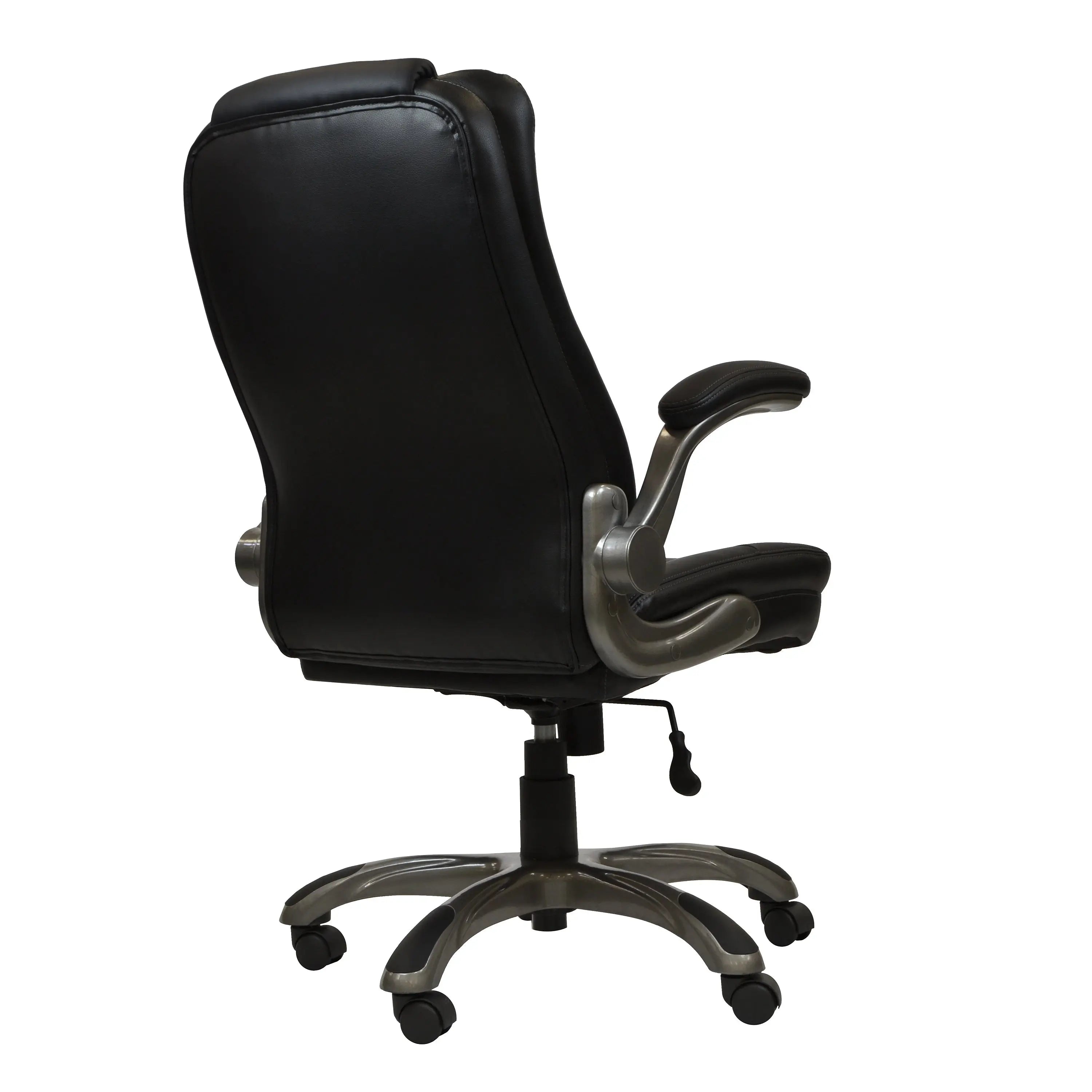 Techni Mobili Medium Back Executive Office Chair with Flip-up Arms, Black - VINE GLOBAL