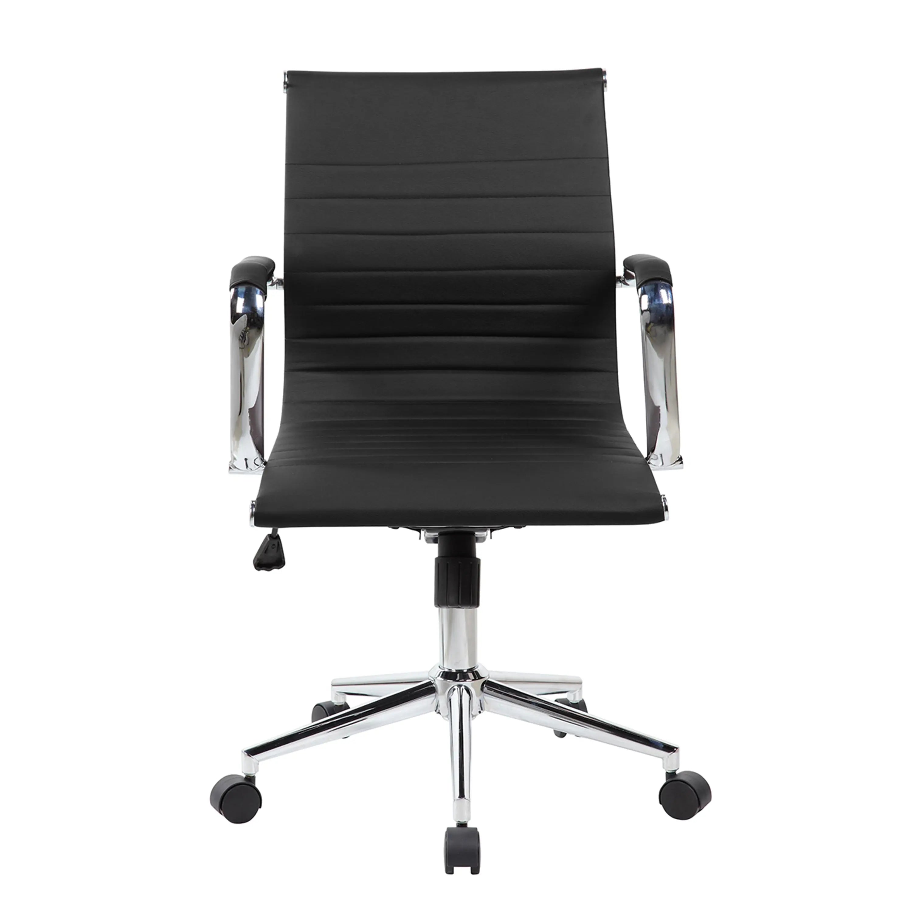 Techni Mobili Modern Medium Back Executive Office Chair, Black - VINE GLOBAL