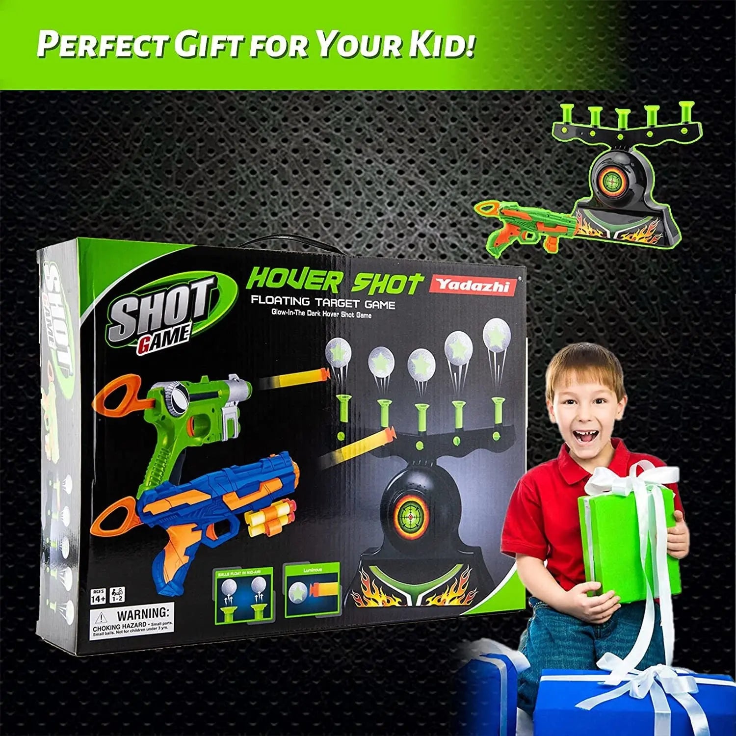 Shooting Targets for Nerf Guns Shooting Game Glow in The Dark Floating Ball Target Practice Toys for Kids Boys Hover Shot 1 Blaster Toy Gun 10 Soft Foam Balls 3 Darts Gift - VINE GLOBAL