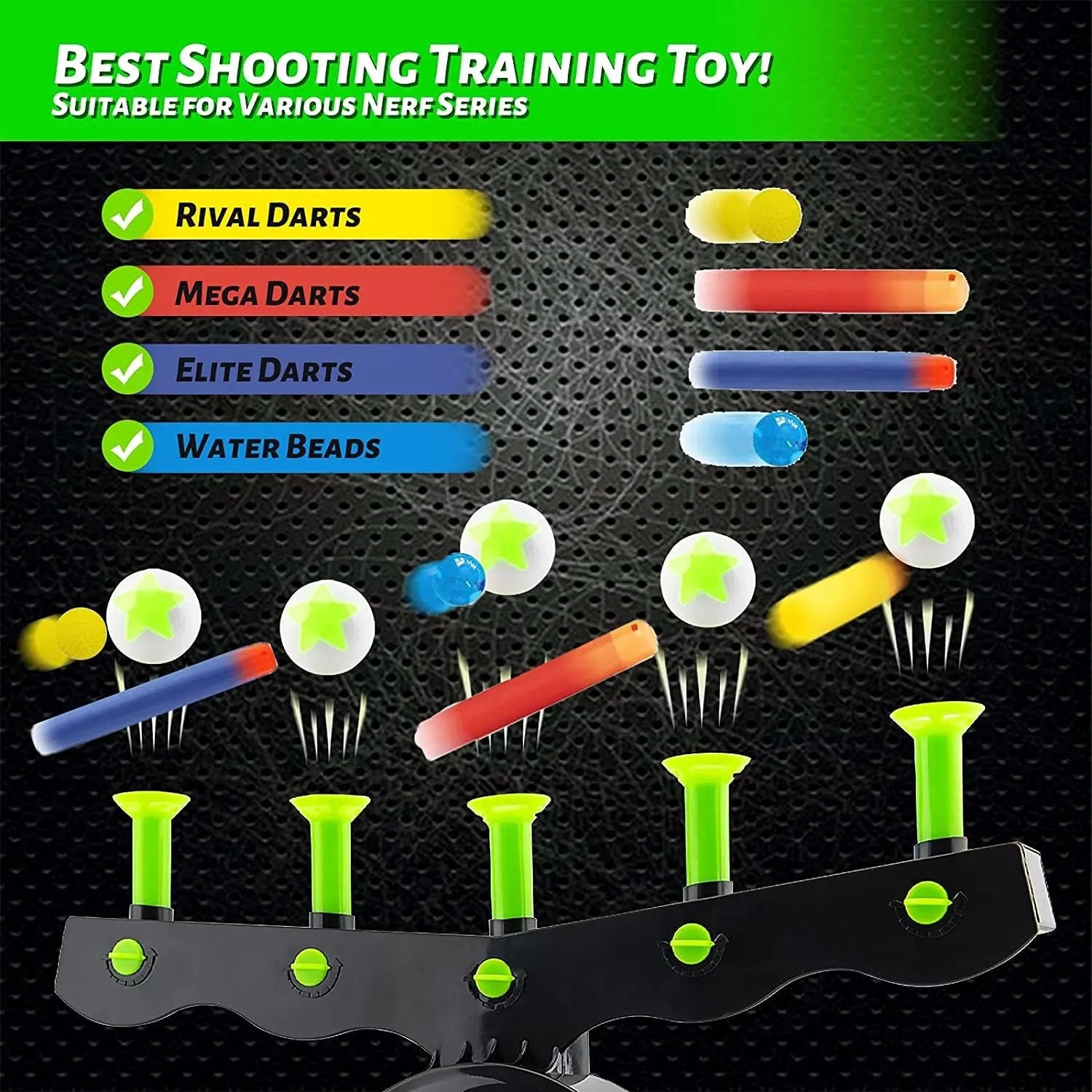 Shooting Targets for Nerf Guns Shooting Game Glow in The Dark Floating Ball Target Practice Toys for Kids Boys Hover Shot 1 Blaster Toy Gun 10 Soft Foam Balls 3 Darts Gift - VINE GLOBAL