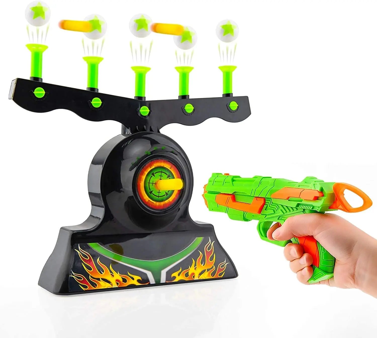 Shooting Targets for Nerf Guns Shooting Game Glow in The Dark Floating Ball Target Practice Toys for Kids Boys Hover Shot 1 Blaster Toy Gun 10 Soft Foam Balls 3 Darts Gift - VINE GLOBAL