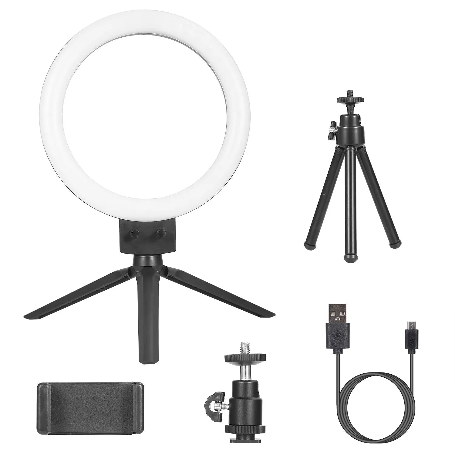 9" Dimmable LED Ring Light w/ Tripod Phone Selfie Camera Studio Photo Video Makeup Lamp - VINE GLOBAL