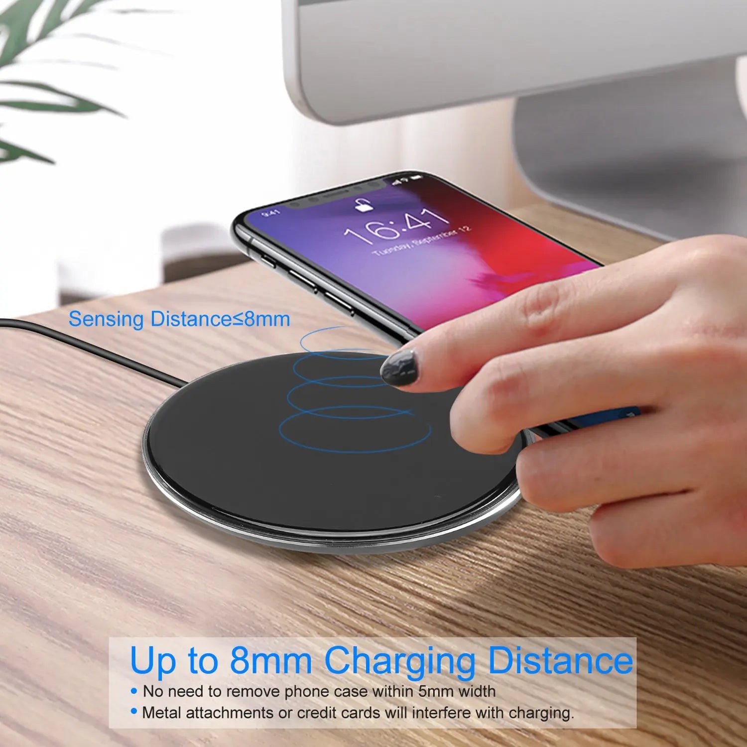 Wireless Charger Qi-Certified Ultra-Slim 5W Charging Pad for iPhone XS MAX/XR/XS/X/ 8/8 Plus - VINE GLOBAL