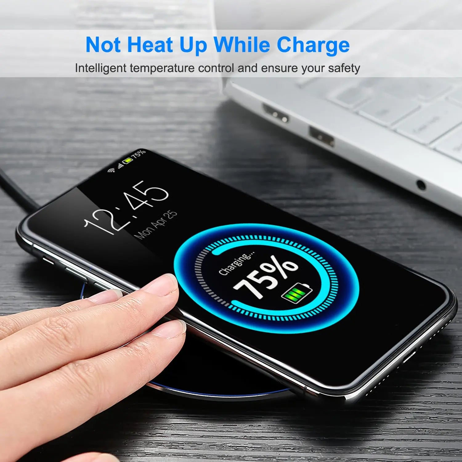 Wireless Charger Qi-Certified Ultra-Slim 5W Charging Pad for iPhone XS MAX/XR/XS/X/ 8/8 Plus - VINE GLOBAL