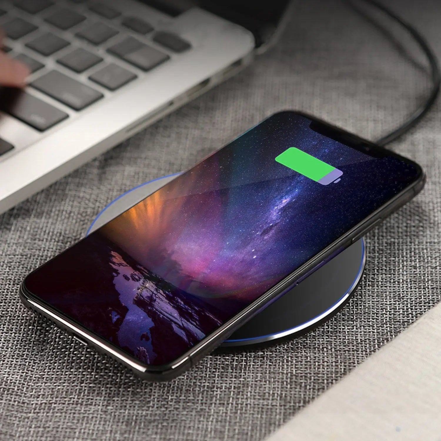 Wireless Charger Qi-Certified Ultra-Slim 5W Charging Pad for iPhone XS MAX/XR/XS/X/ 8/8 Plus - VINE GLOBAL