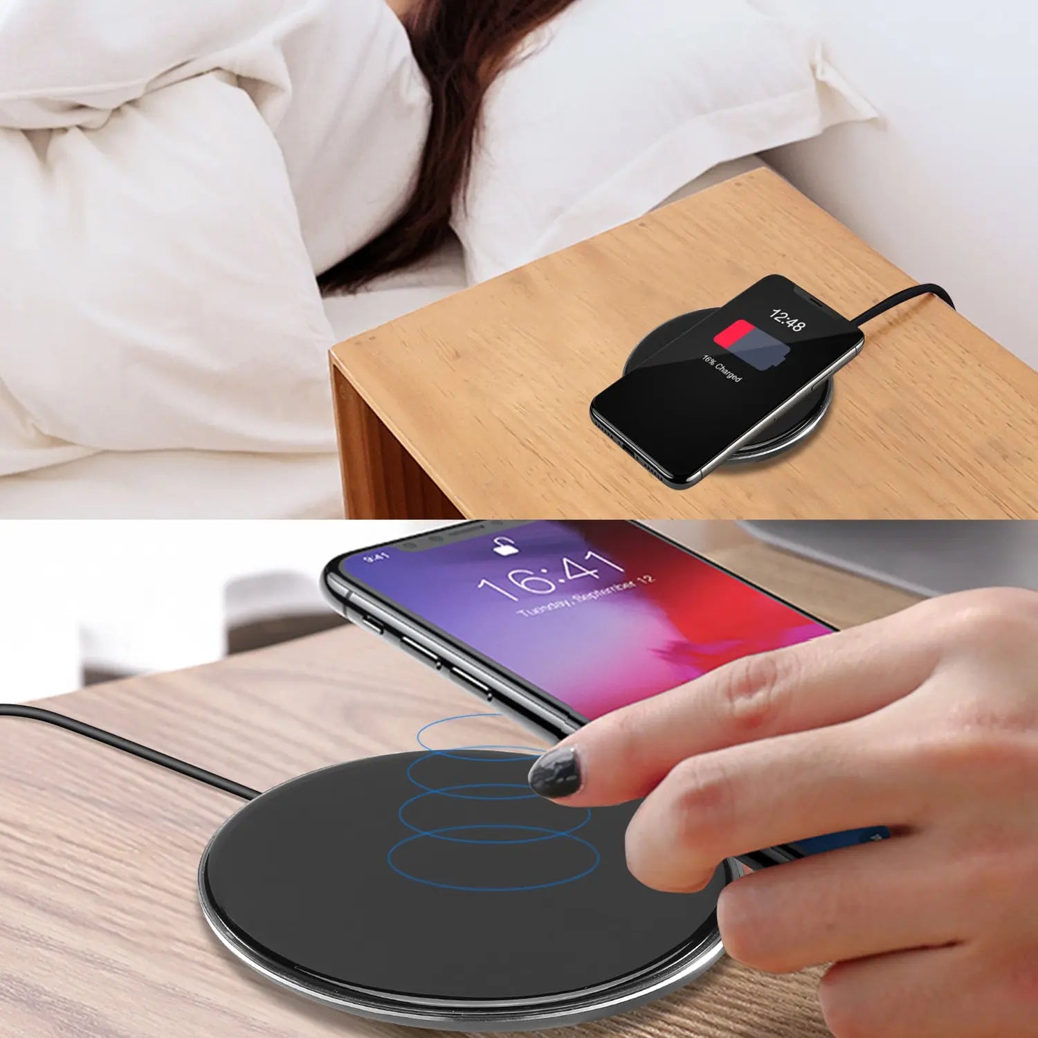 Wireless Charger Qi-Certified Ultra-Slim 5W Charging Pad for iPhone XS MAX/XR/XS/X/ 8/8 Plus - VINE GLOBAL