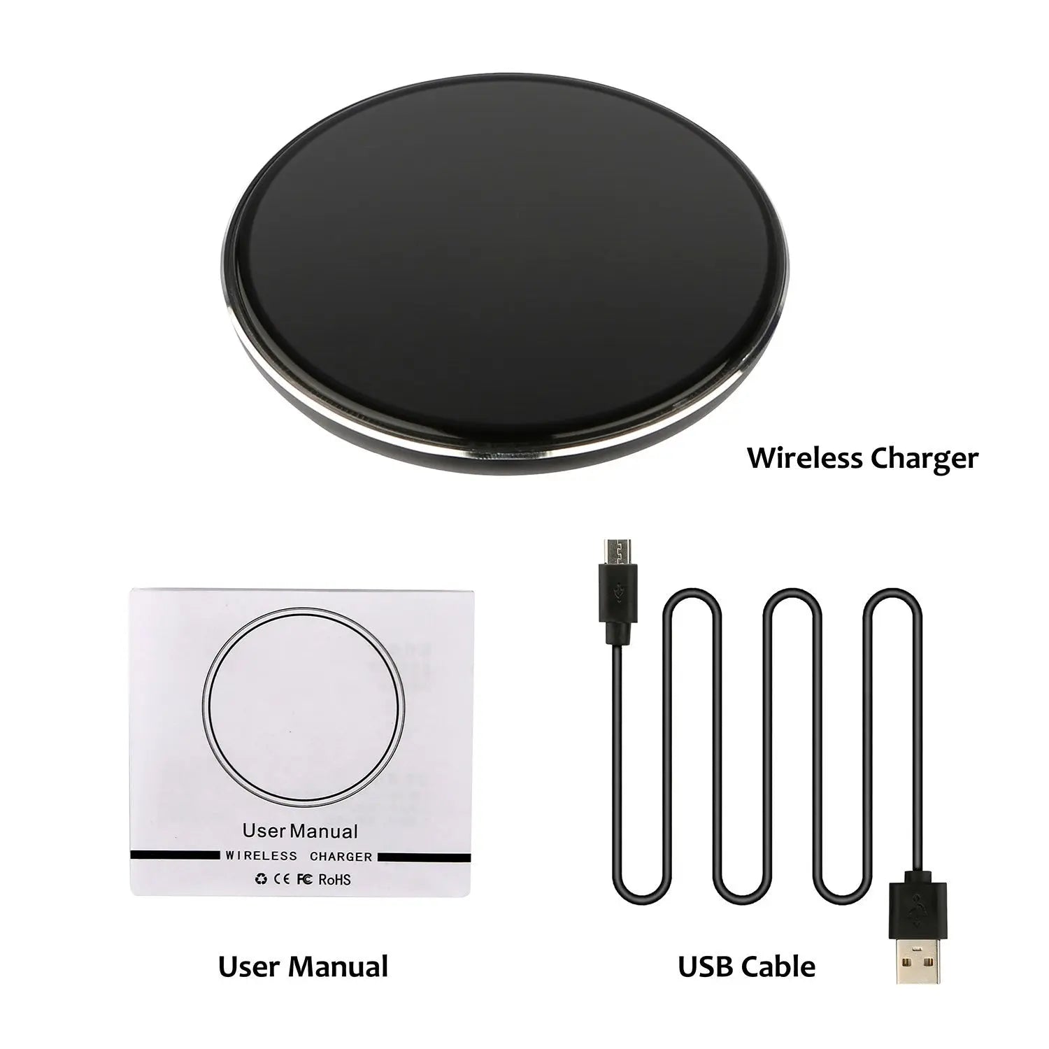 Wireless Charger Qi-Certified Ultra-Slim 5W Charging Pad for iPhone XS MAX/XR/XS/X/ 8/8 Plus - VINE GLOBAL